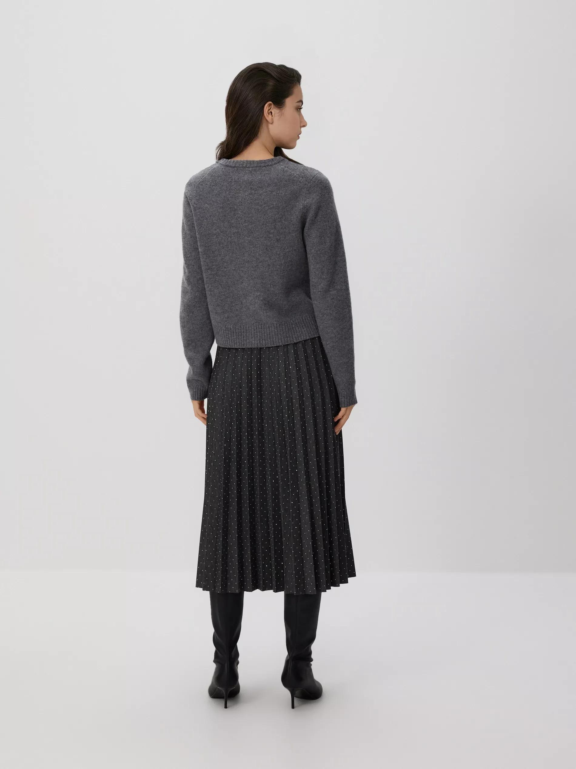 Grey Skirt With Applique, Grey, large image number 3