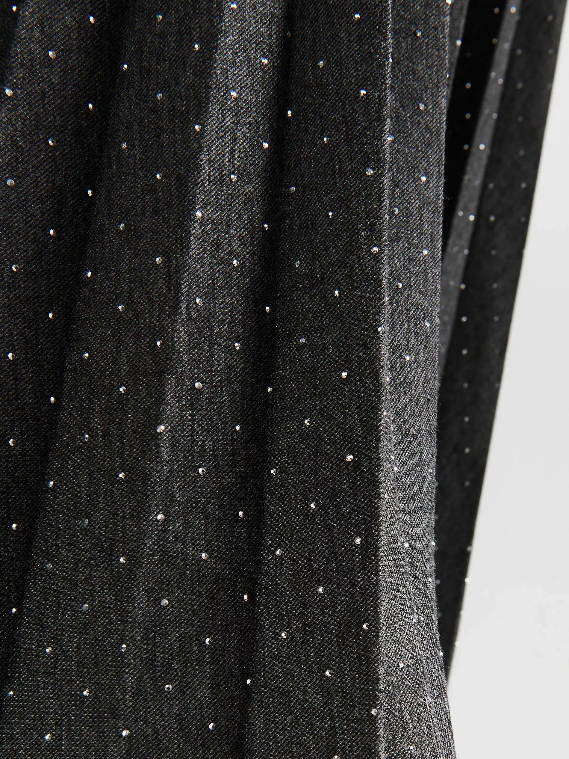 Grey Skirt With Applique, Grey, large image number 5