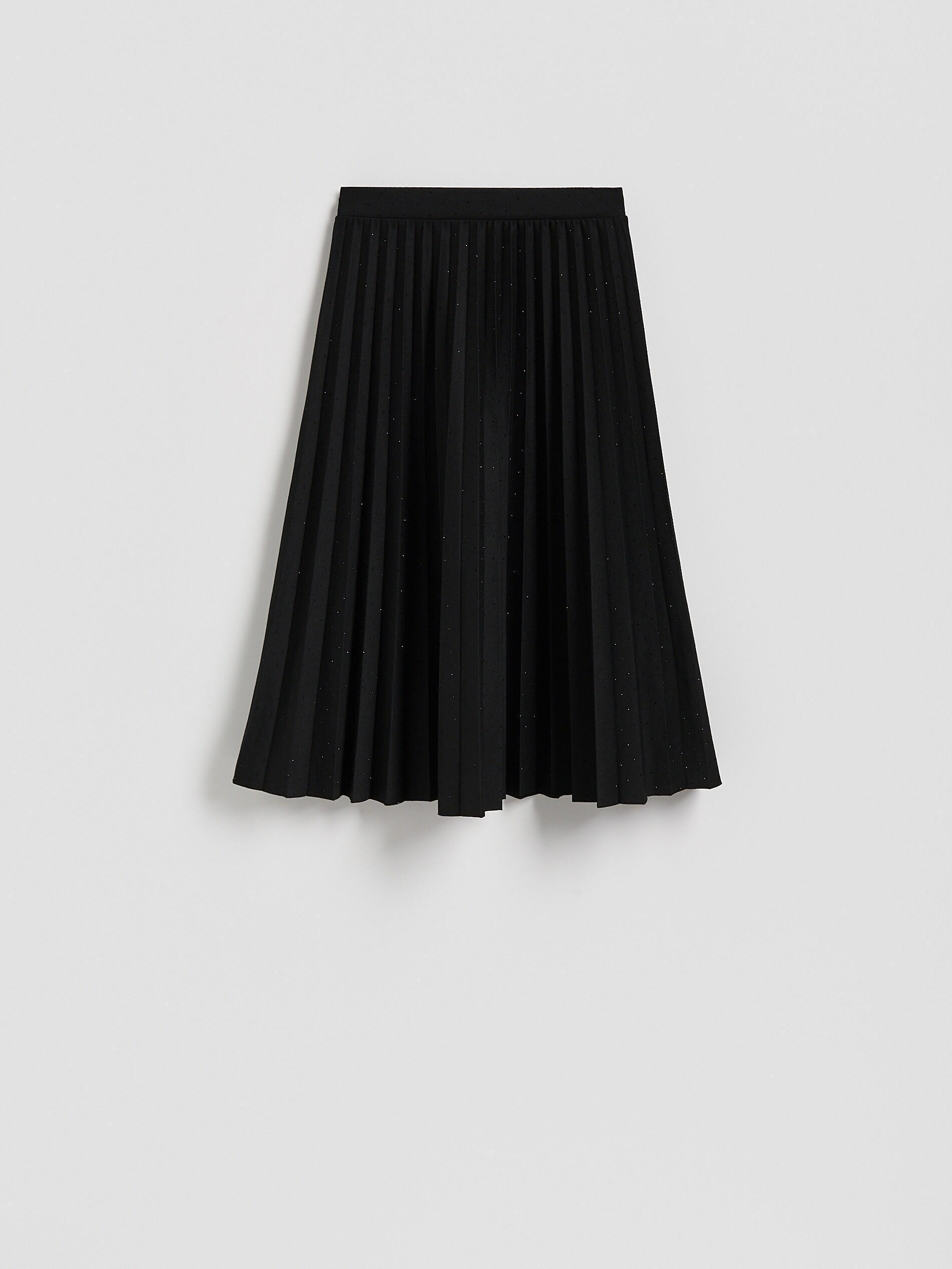 BLACK Skirt with appliquأ©, Black, medium