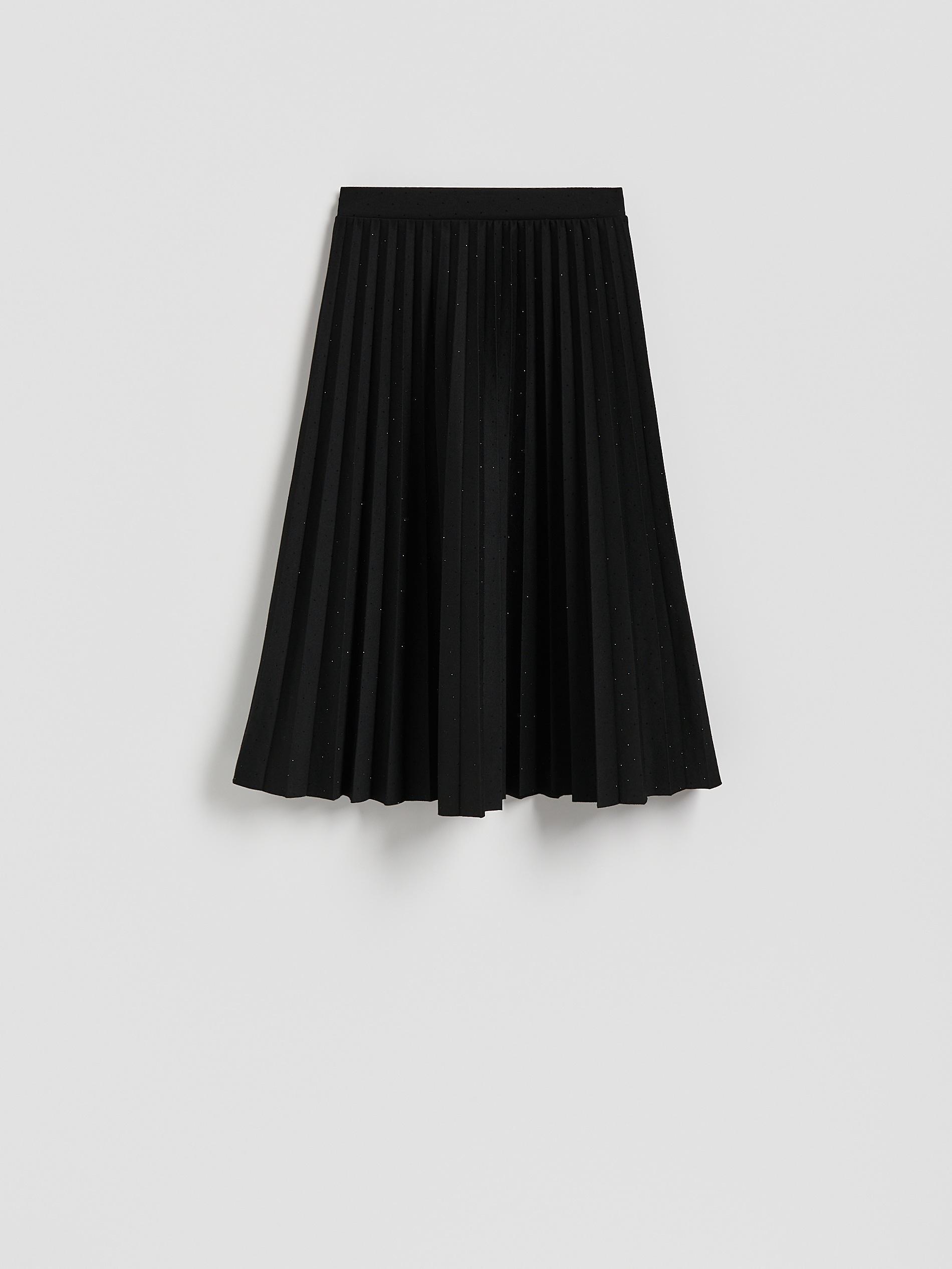 Black Skirt With Appliqu&oslash;&pound;&Acirc;&copy;, Black, large image number 4
