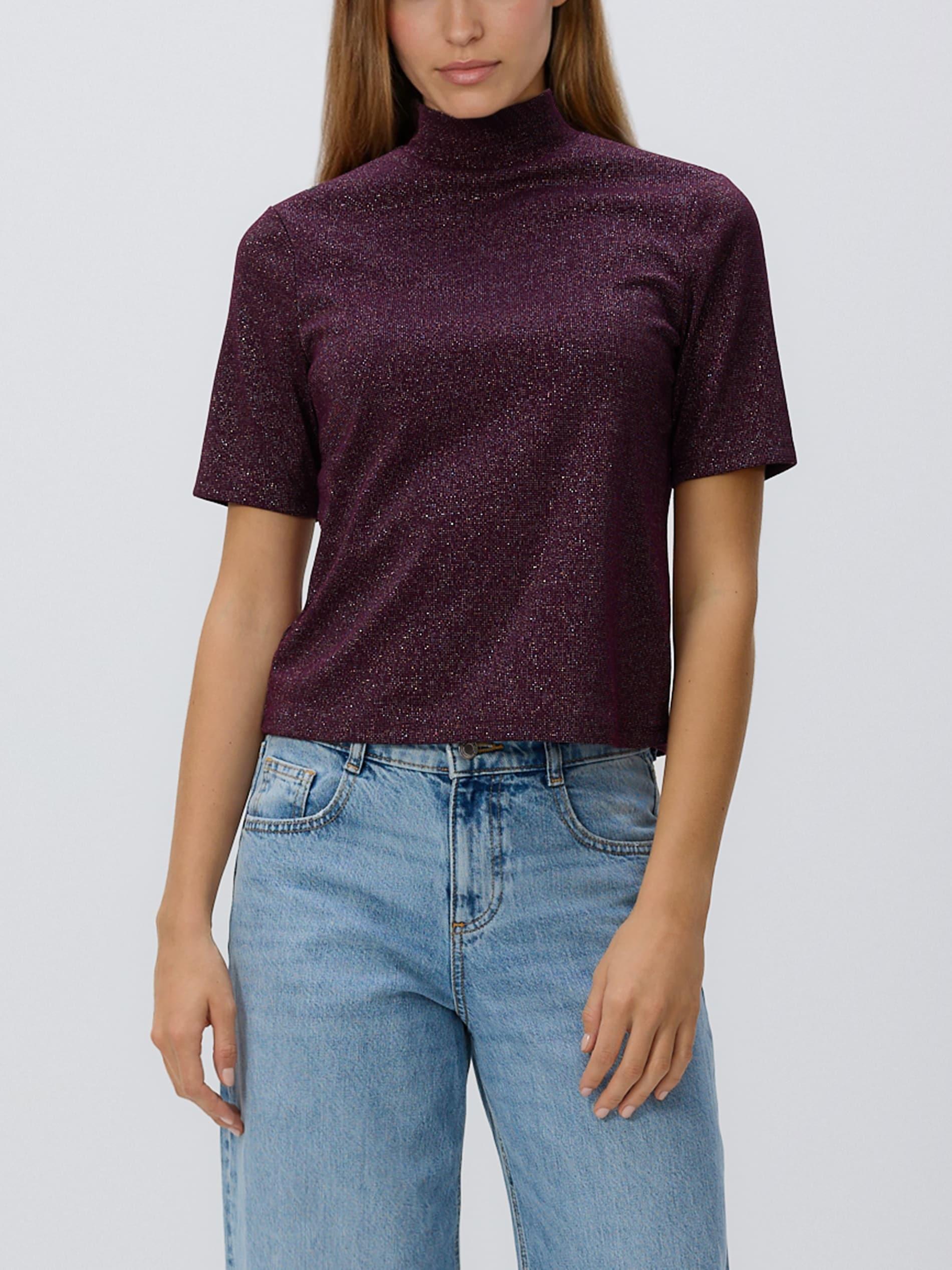 Purple Blouse With A Metallic Thread, Purple, large image number 0
