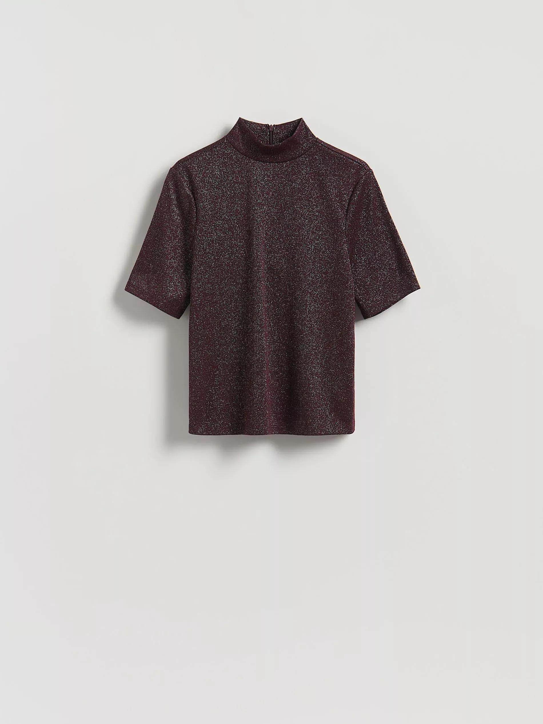 Purple Blouse With A Metallic Thread, Purple, large image number 4