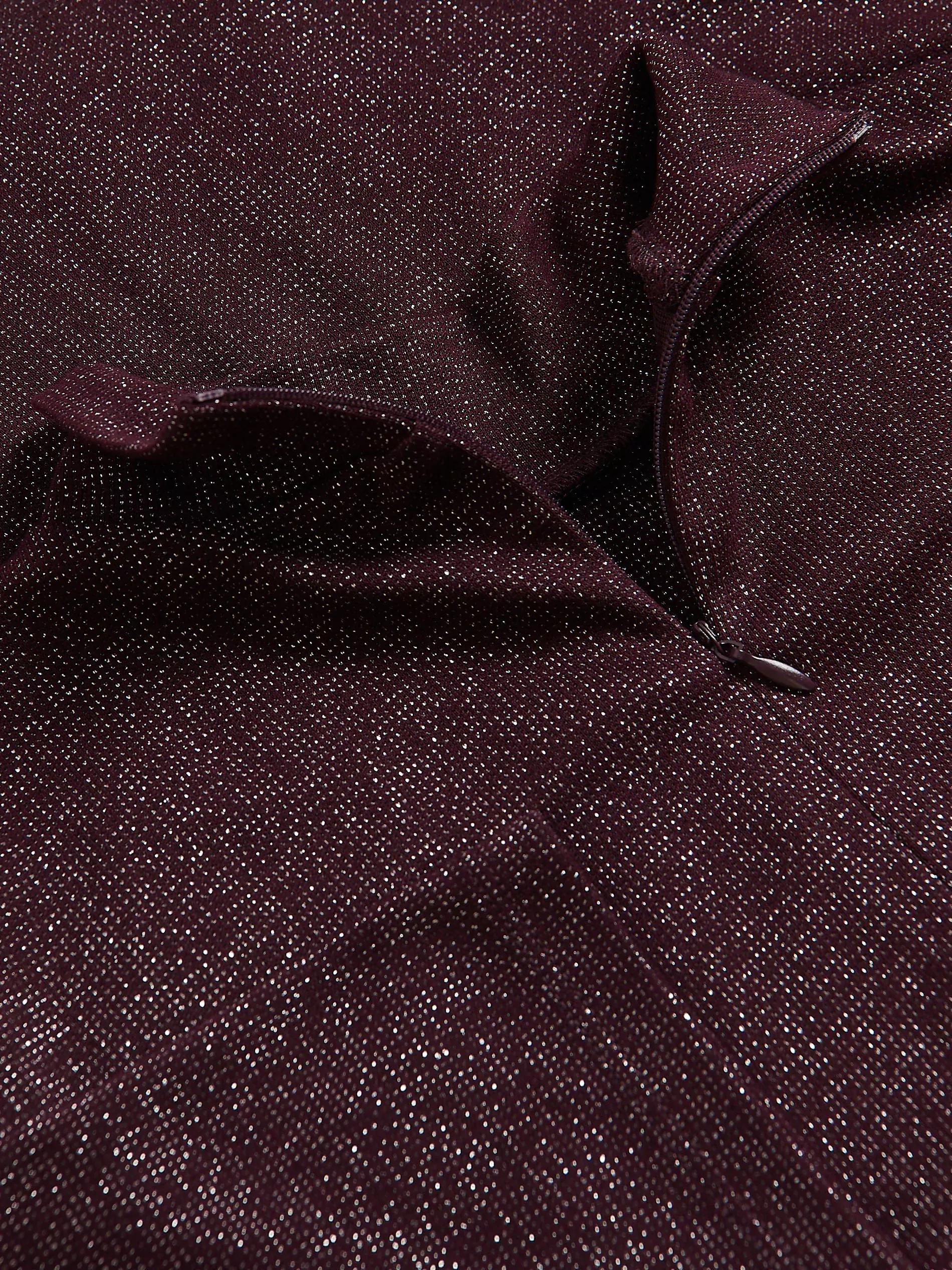 Purple Blouse With A Metallic Thread, Purple, large image number 5