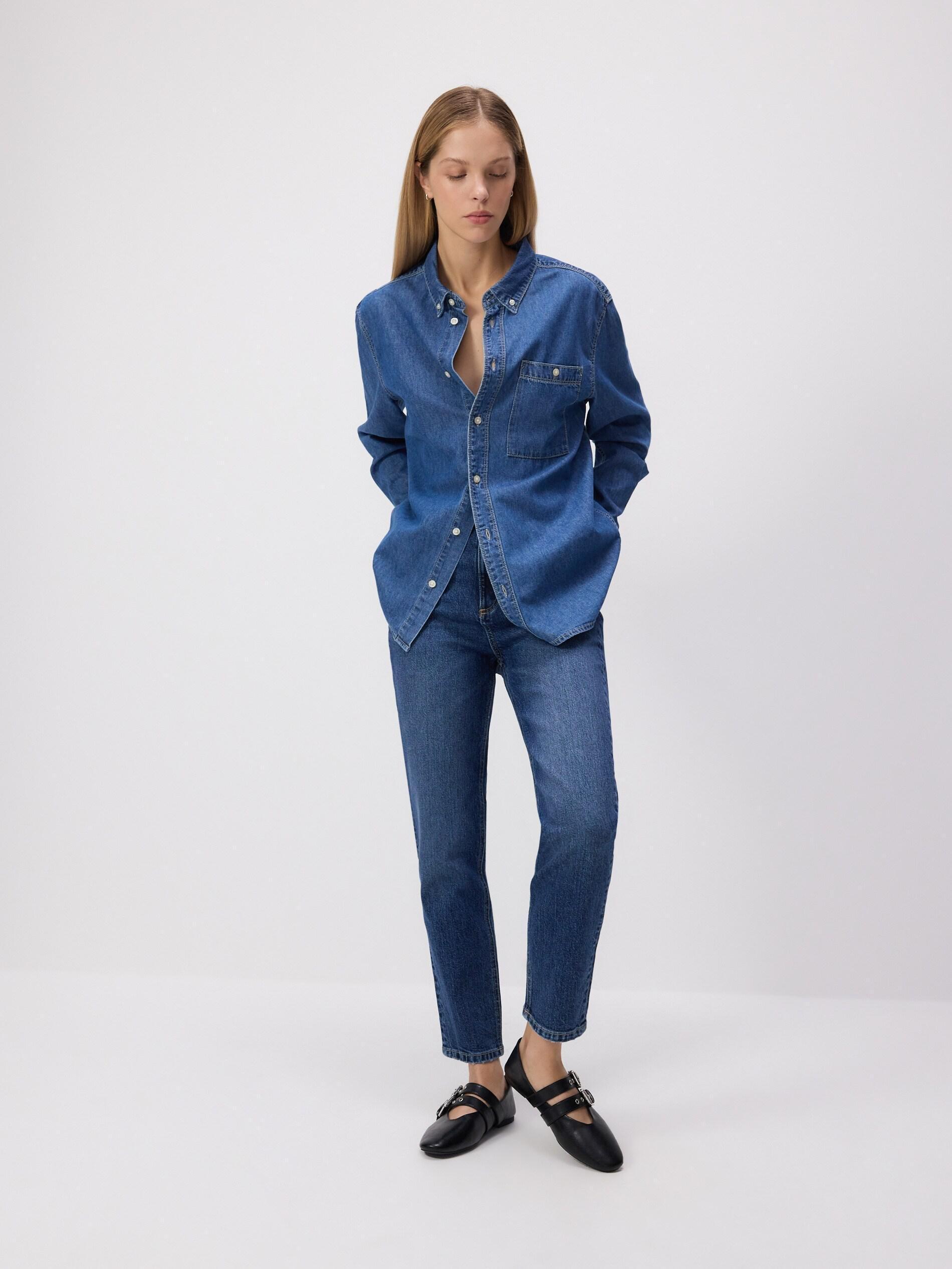 Navy Jeans Trousers, Navy, large image number 2