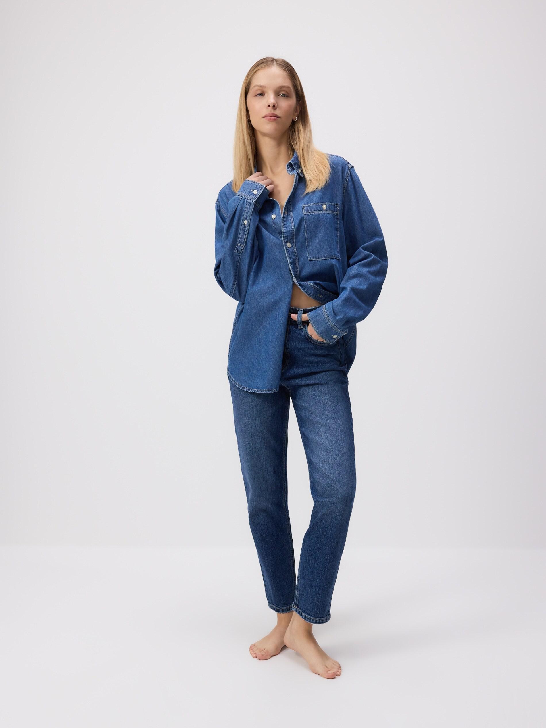 Navy Jeans Trousers, Navy, large image number 3