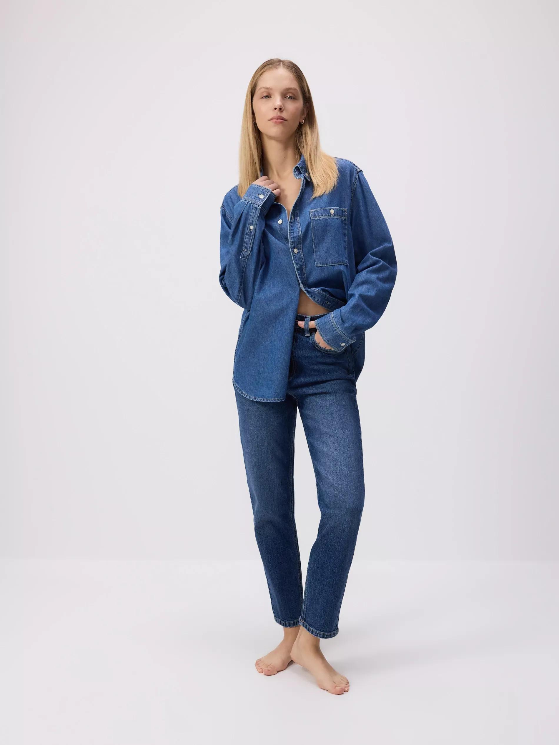 Navy Jeans Trousers, , large image number 3