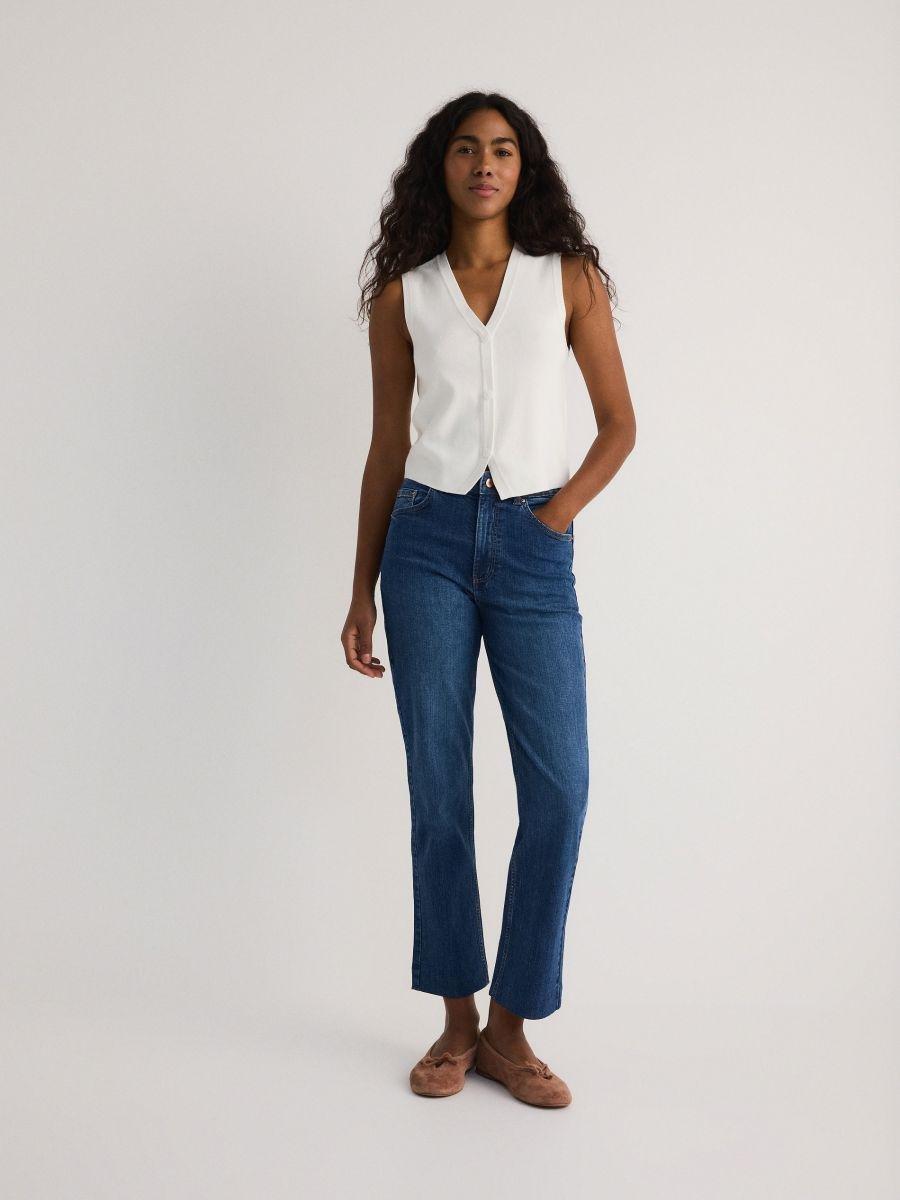 Navy Jeans Trousers, , medium