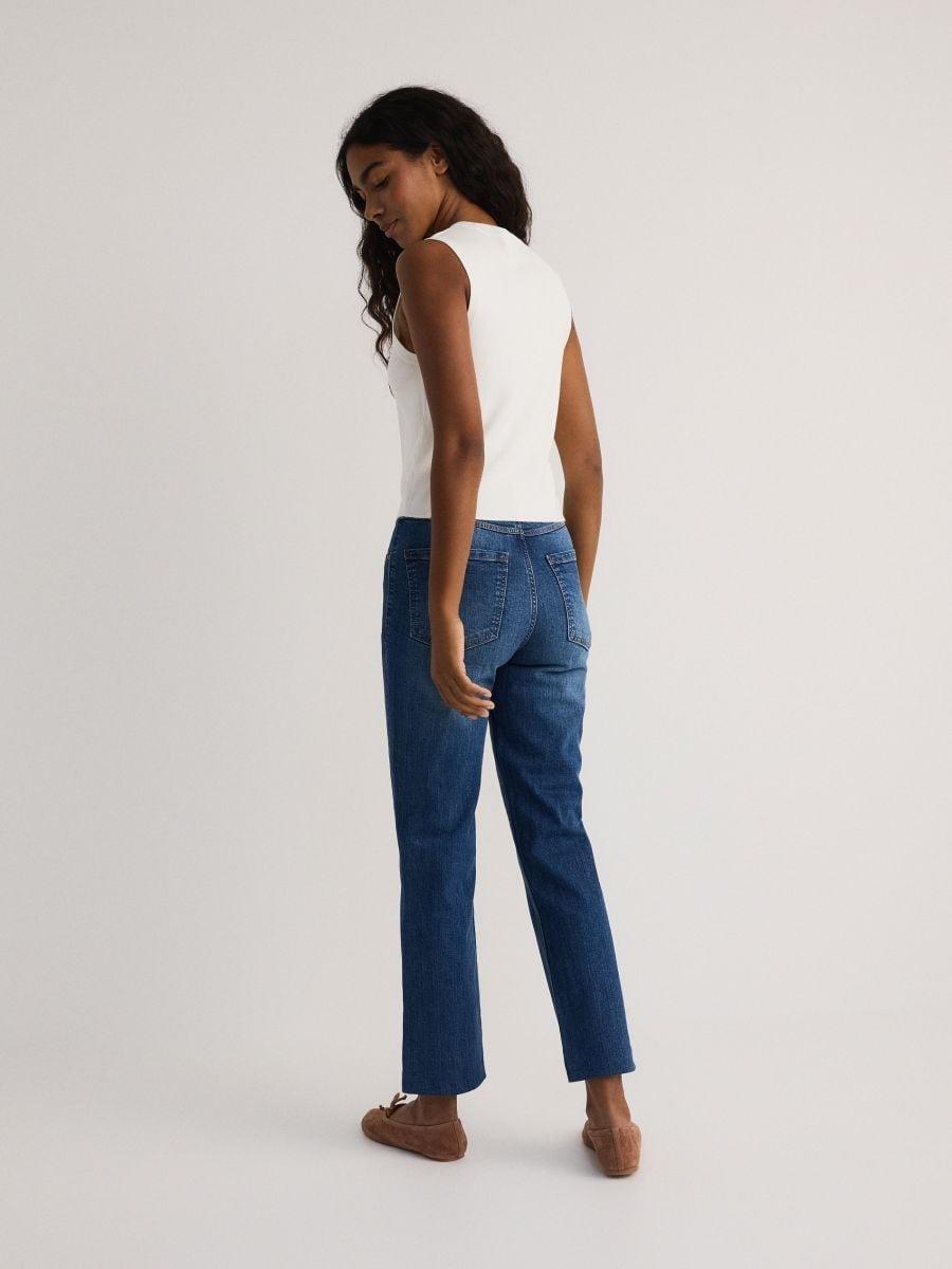 Navy Jeans Trousers, Navy, medium