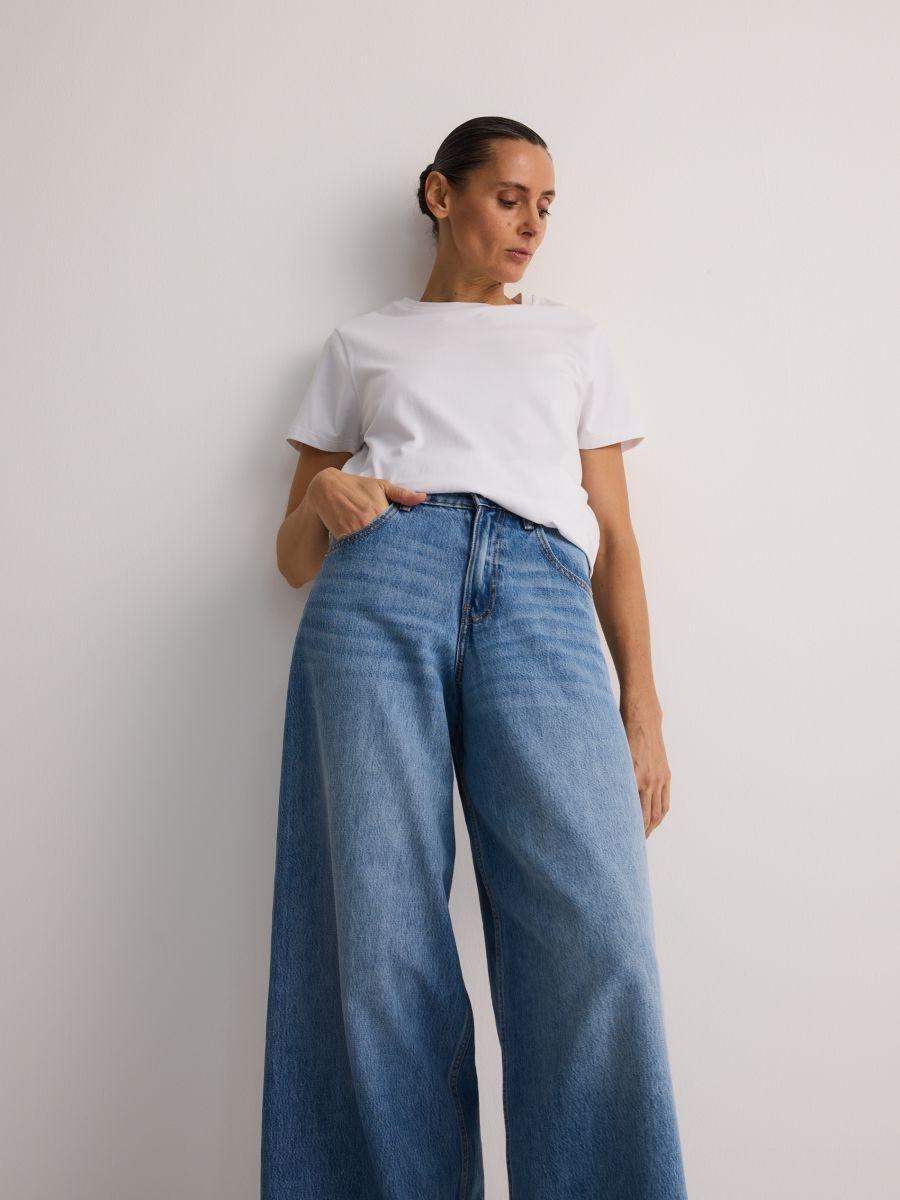 Blue Wide-Leg Jeans, Blue, large image number 2