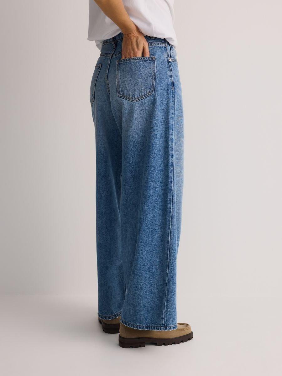 Blue Wide-Leg Jeans, Blue, large image number 3