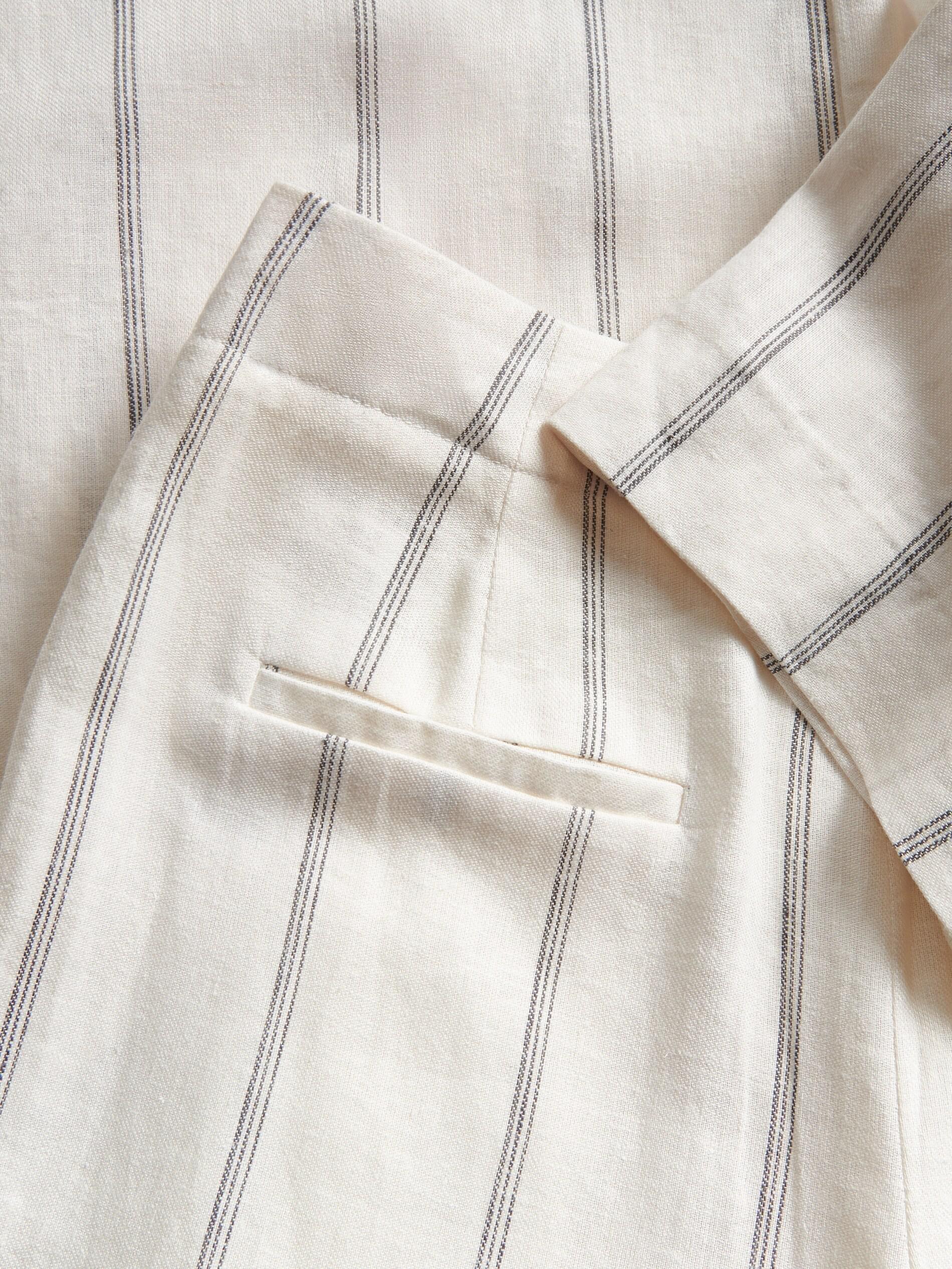 Multicolour Linen Rich Wide Leg Trousers, Multicolor, large image number 4