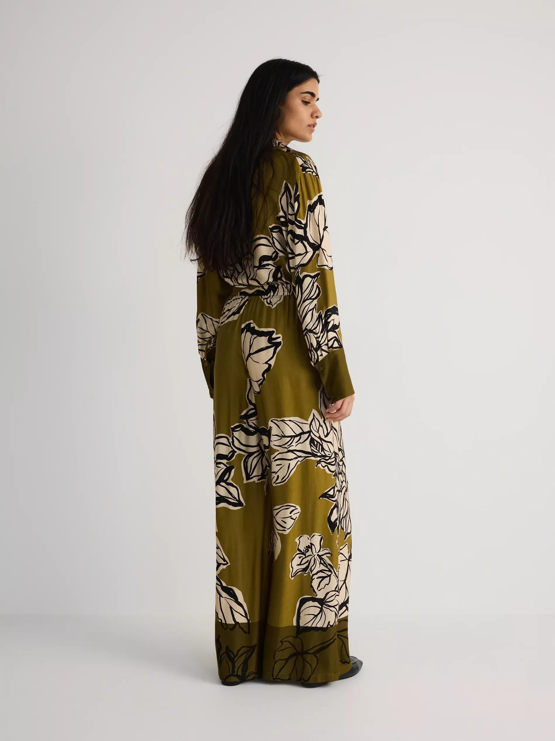 Multicolour Patterned Viscose Trousers, , large image number 3