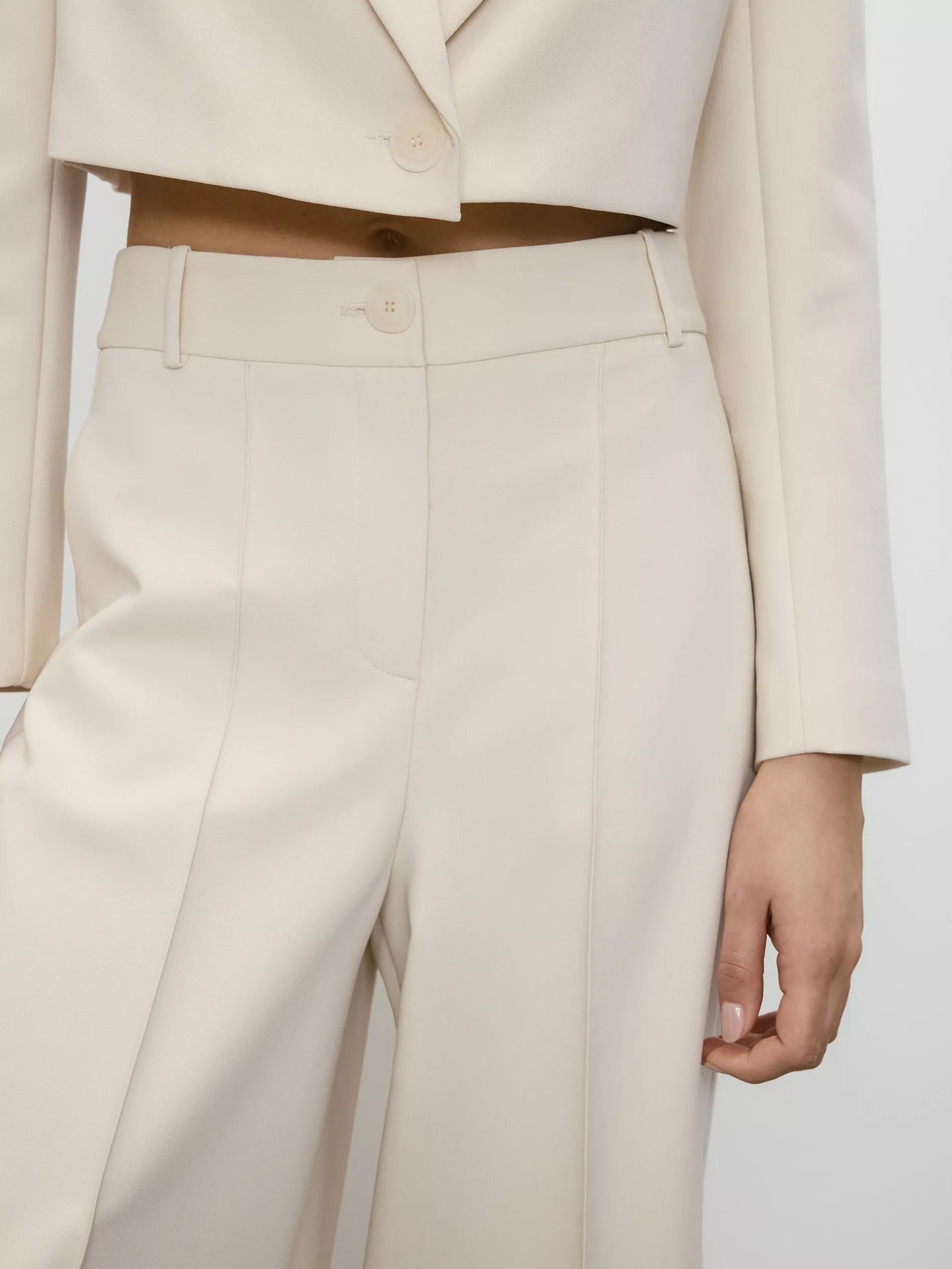 Cream Trousers With Crease, , large image number 8