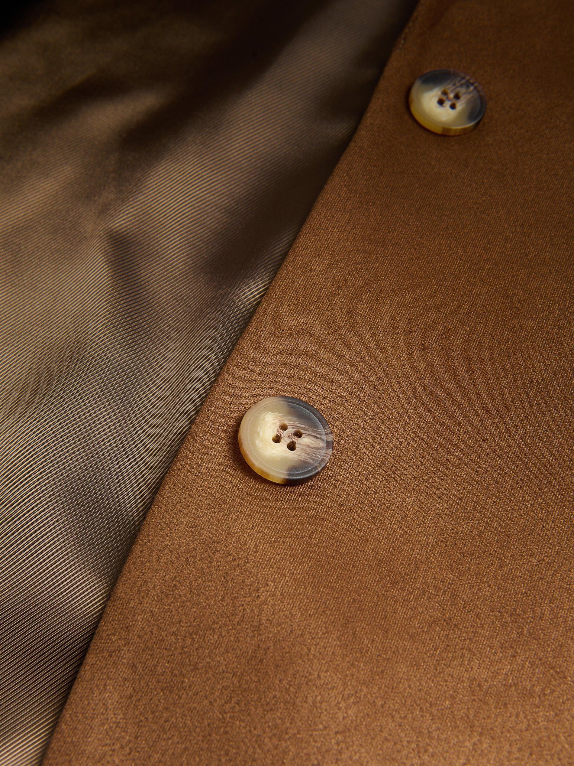 Brown Single-Breasted Blazer, , large image number 3