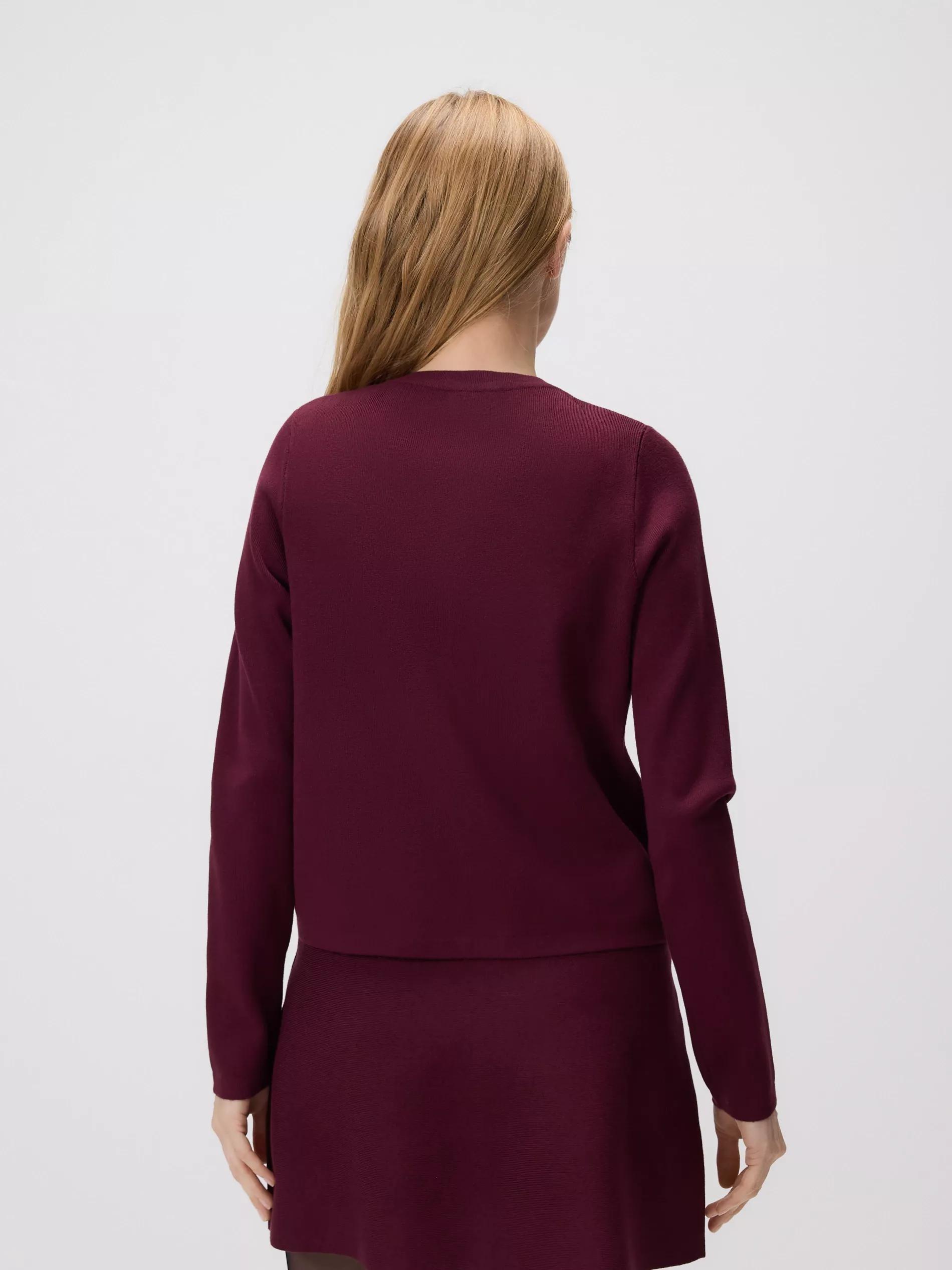 Purple Viscose Blend Cardigan, Purple, large image number 3