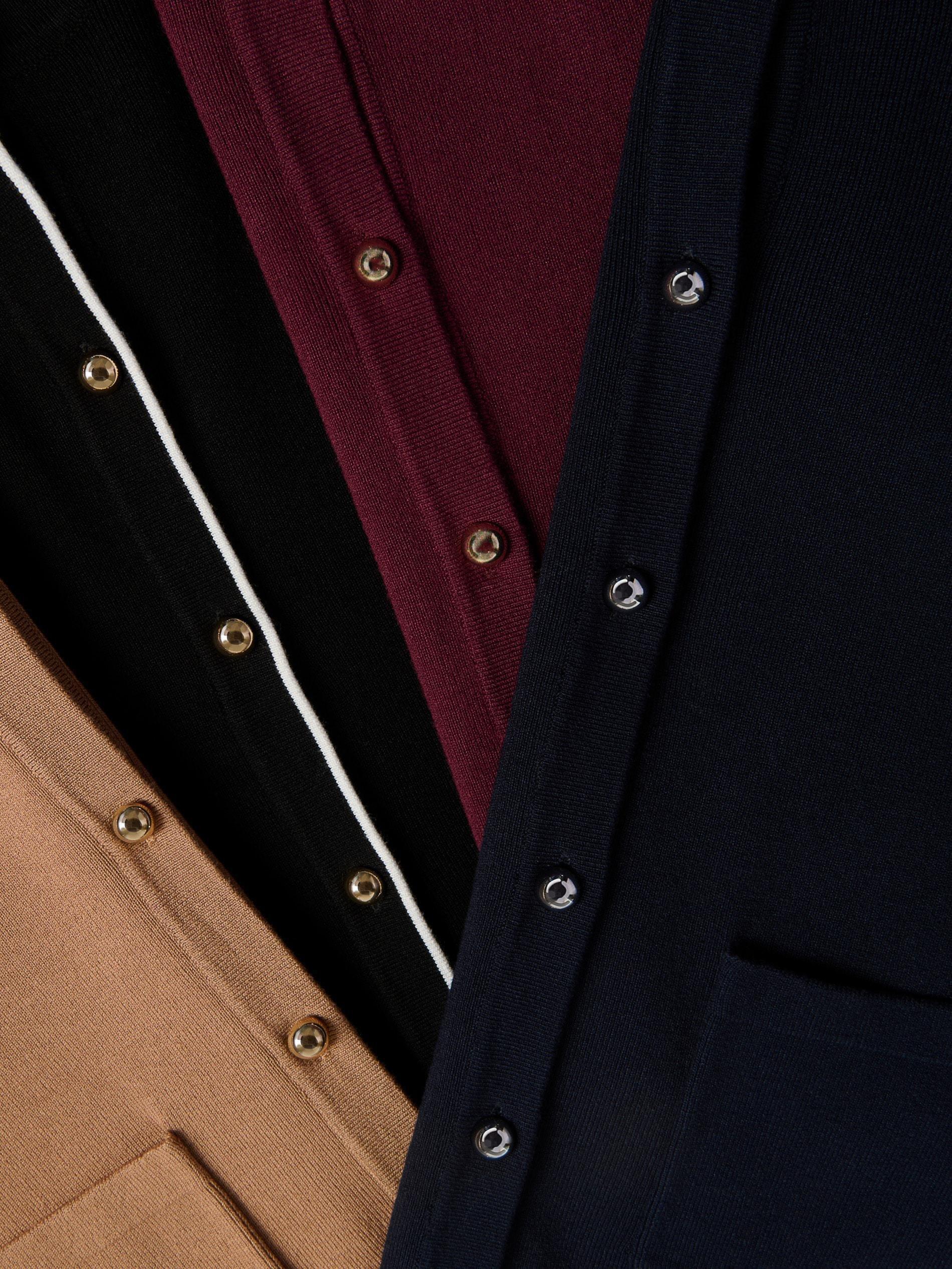 Black Viscose Blend Cardigan, Black, large image number 5