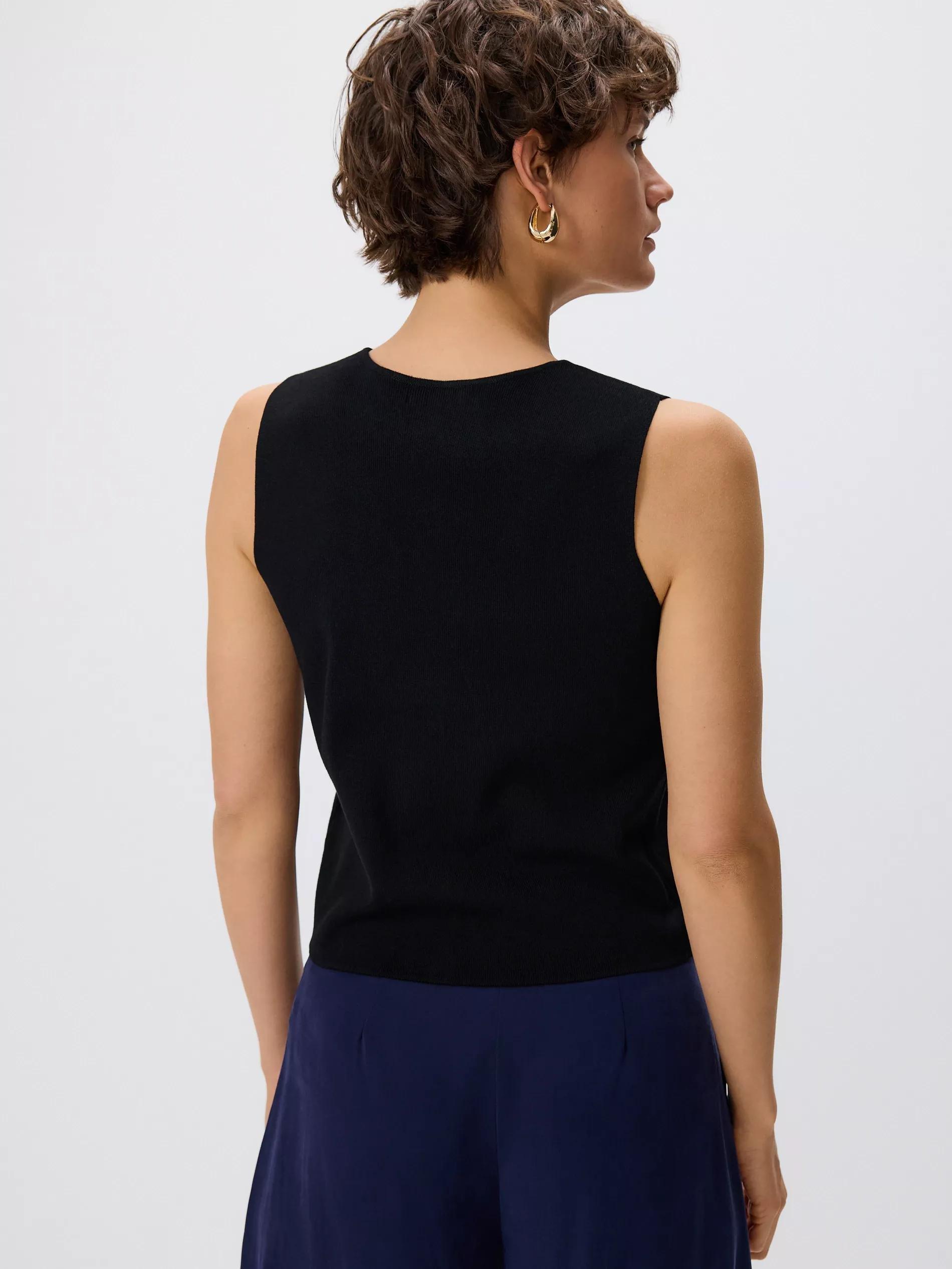 Black Vest With Decorative Buttons, , large image number 3