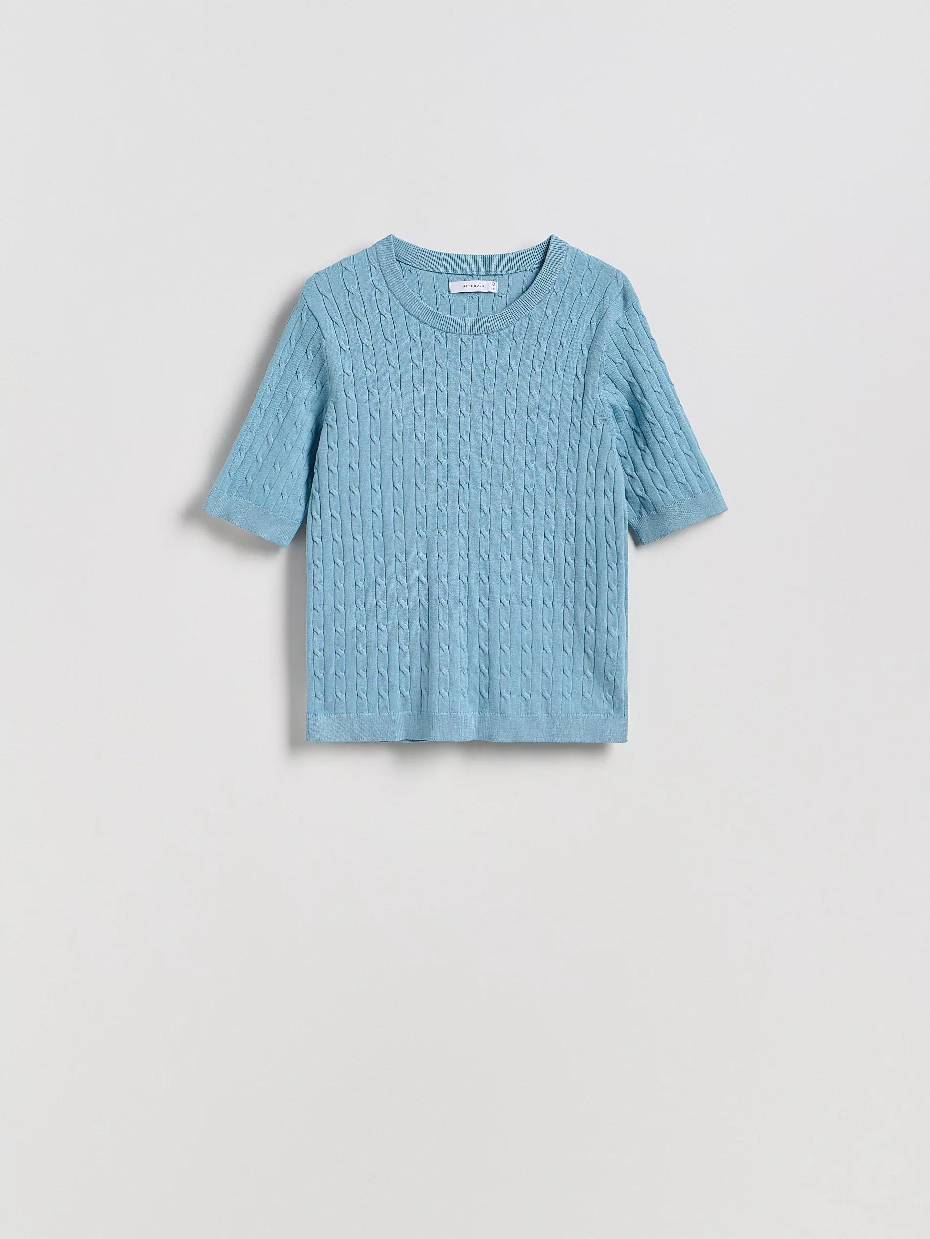 Turquoise Decorative Knit Jumper, Turquoise, large image number 1