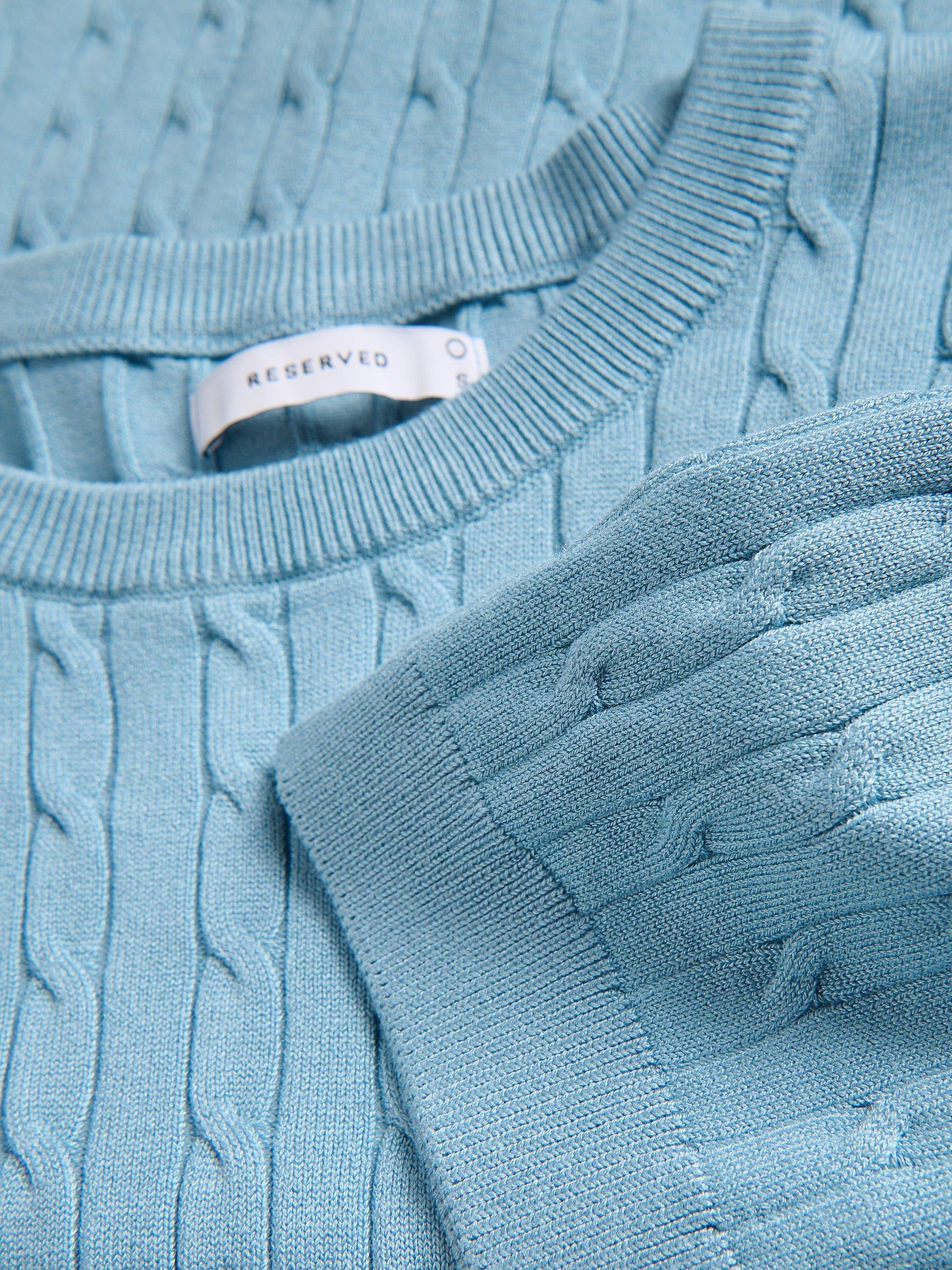 Turquoise Decorative Knit Jumper, Turquoise, large image number 2