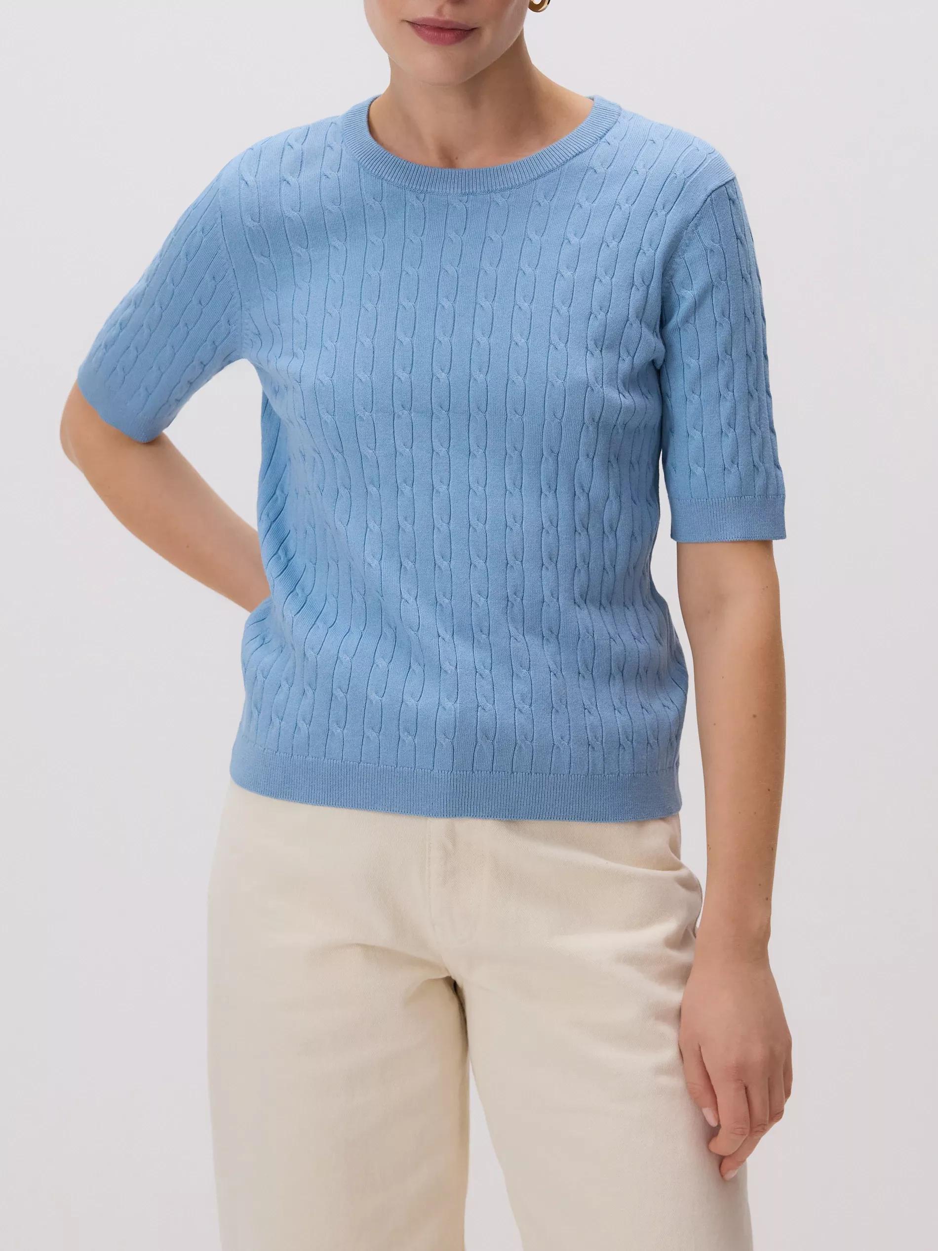 Turquoise Decorative Knit Jumper, Turquoise, large image number 3