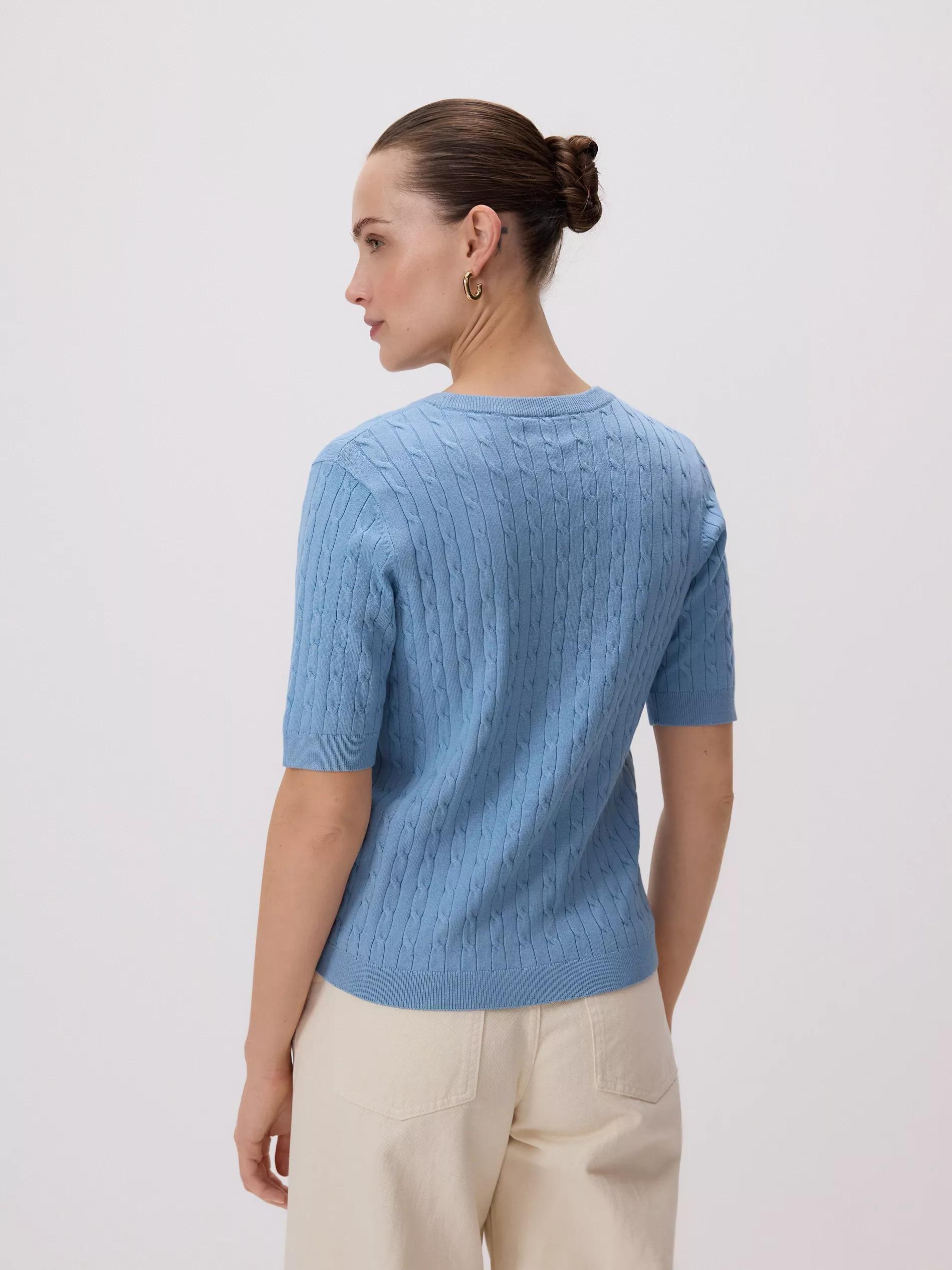 Turquoise Decorative Knit Jumper, Turquoise, large image number 4