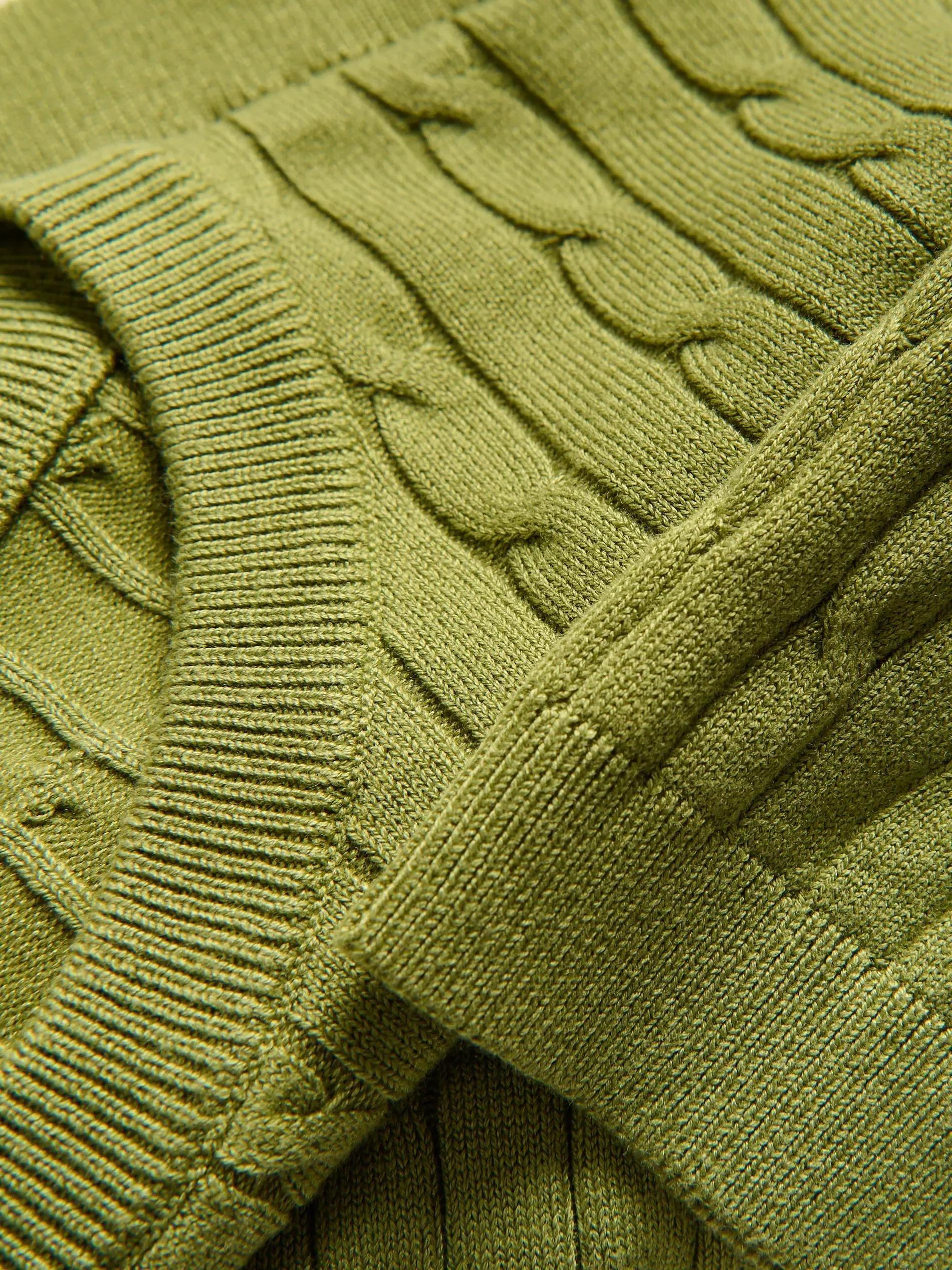 Green Decorative knit jumper, Khaki, large image number 5