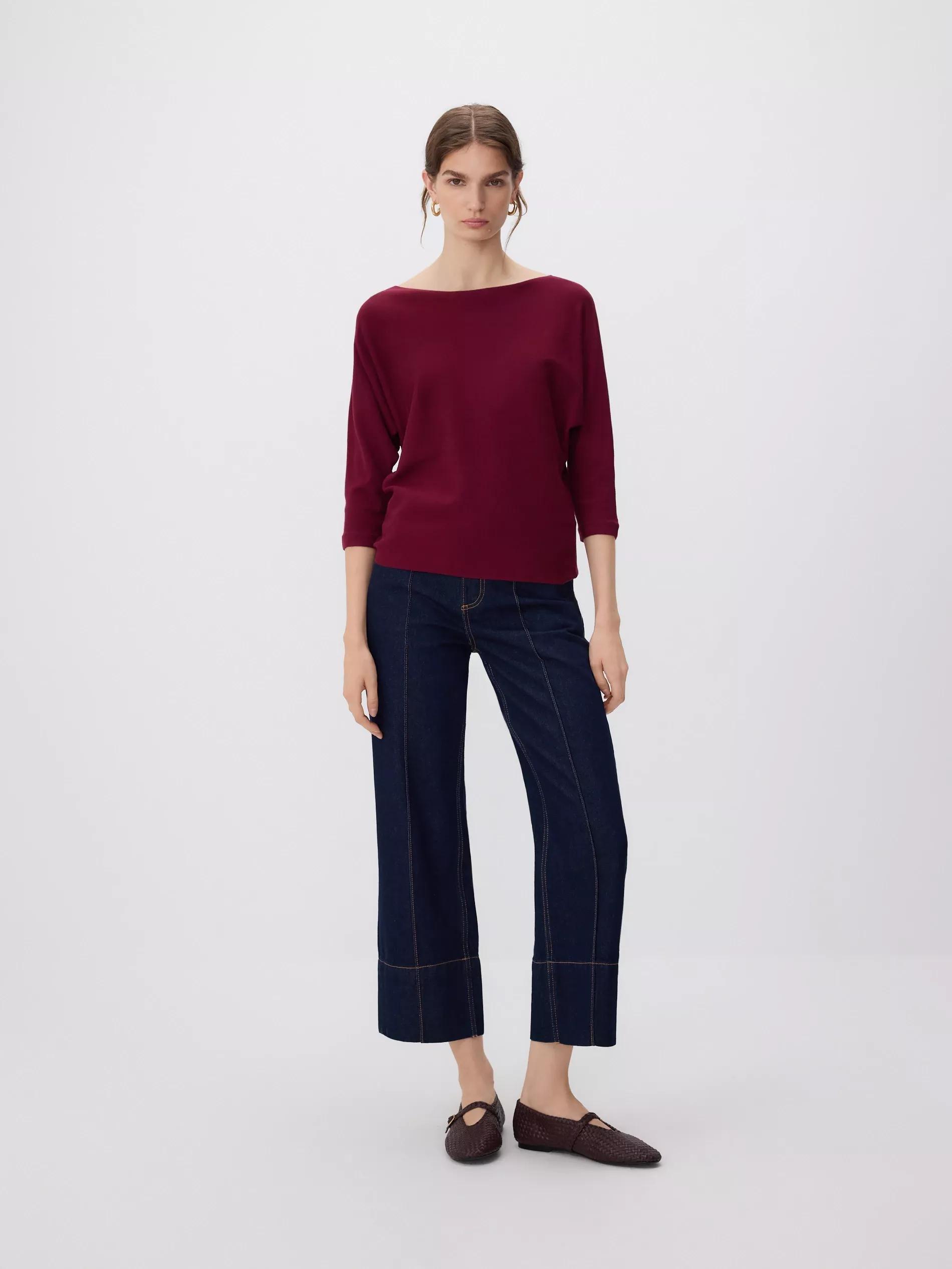 Maroon Sweater With Viscose Blend, , large image number 1