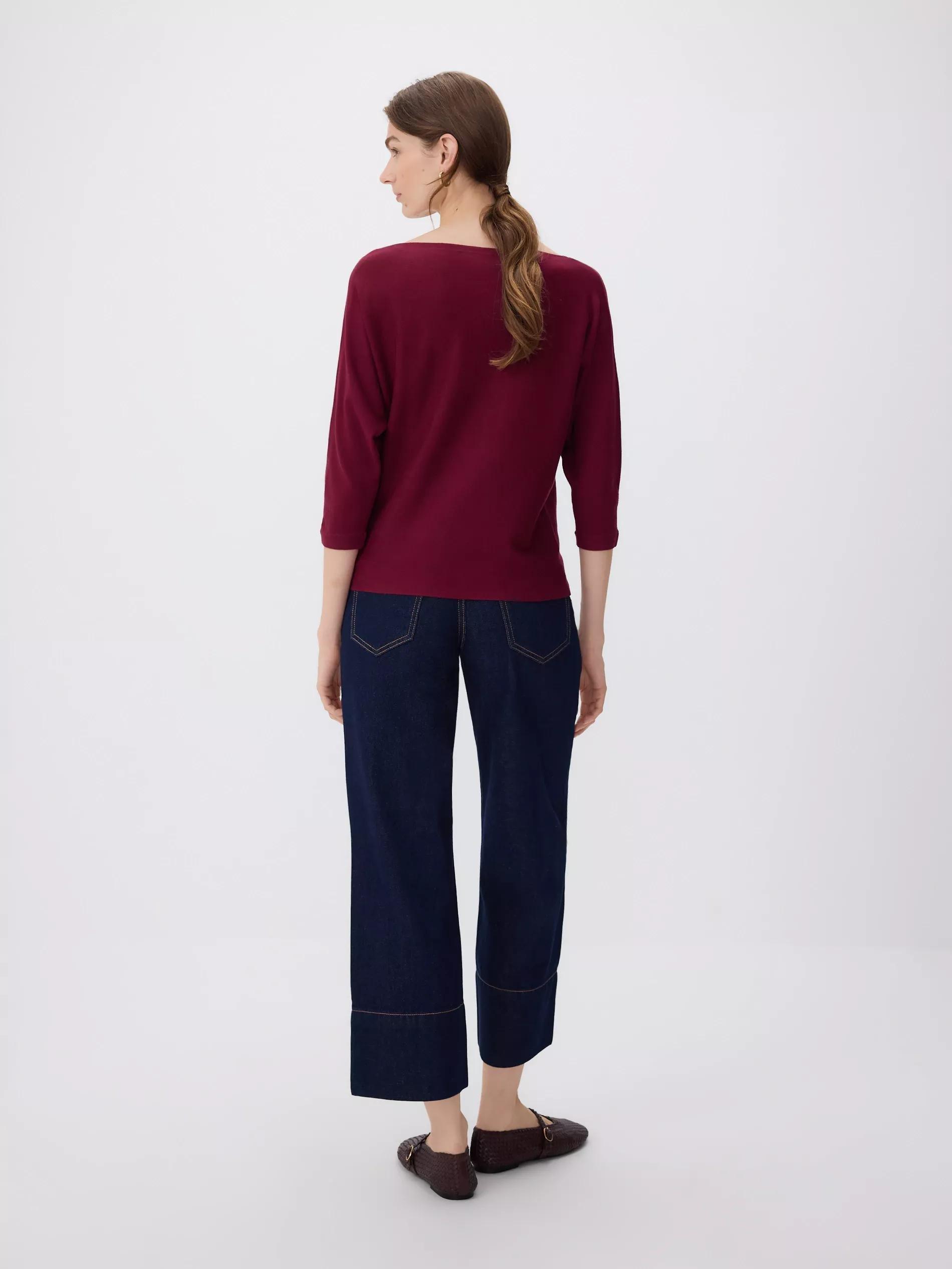 Maroon Sweater With Viscose Blend, , large image number 3