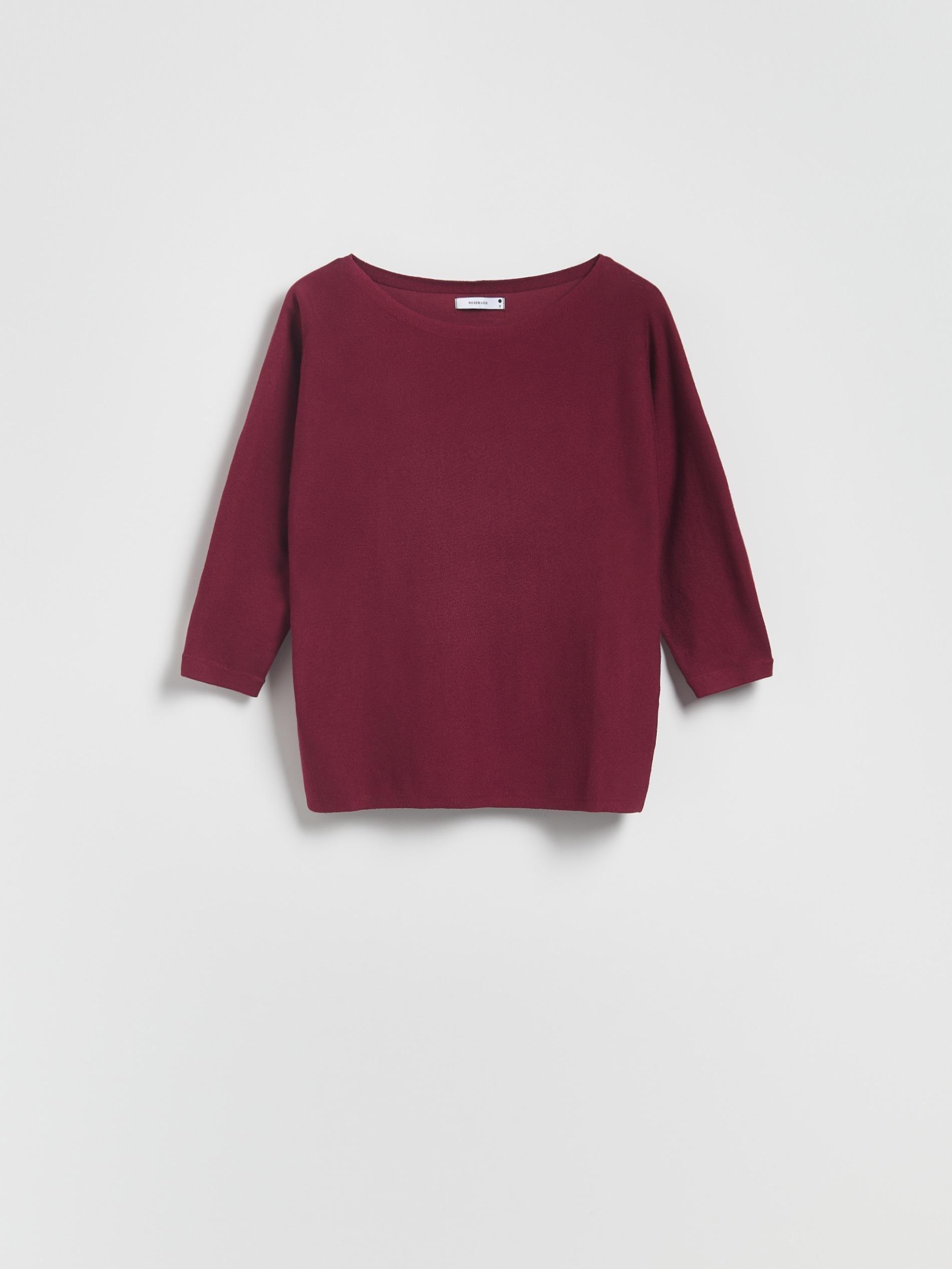 Maroon Sweater With Viscose Blend, , large image number 4