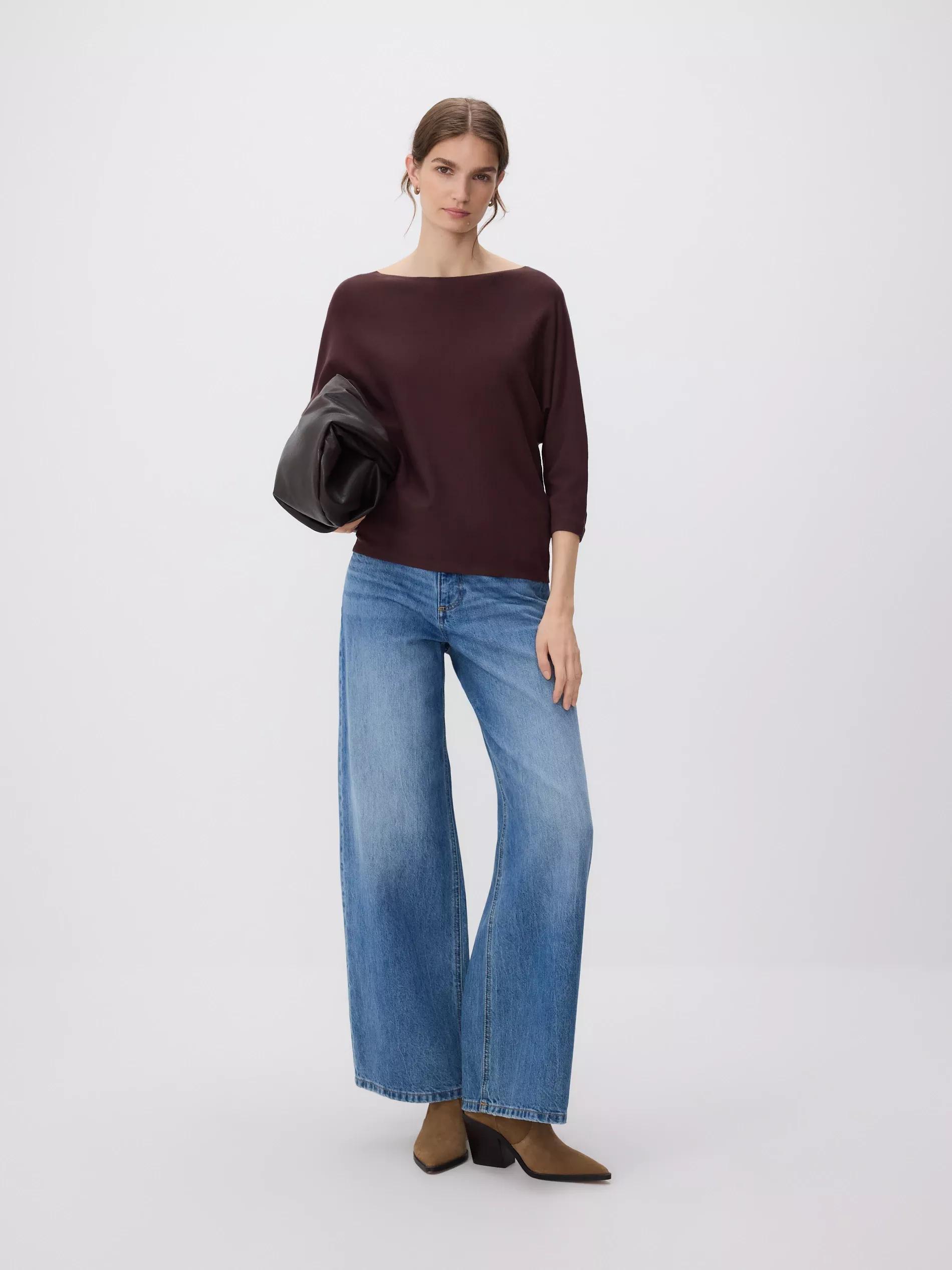 Brown Sweater With Viscose Blend, , medium