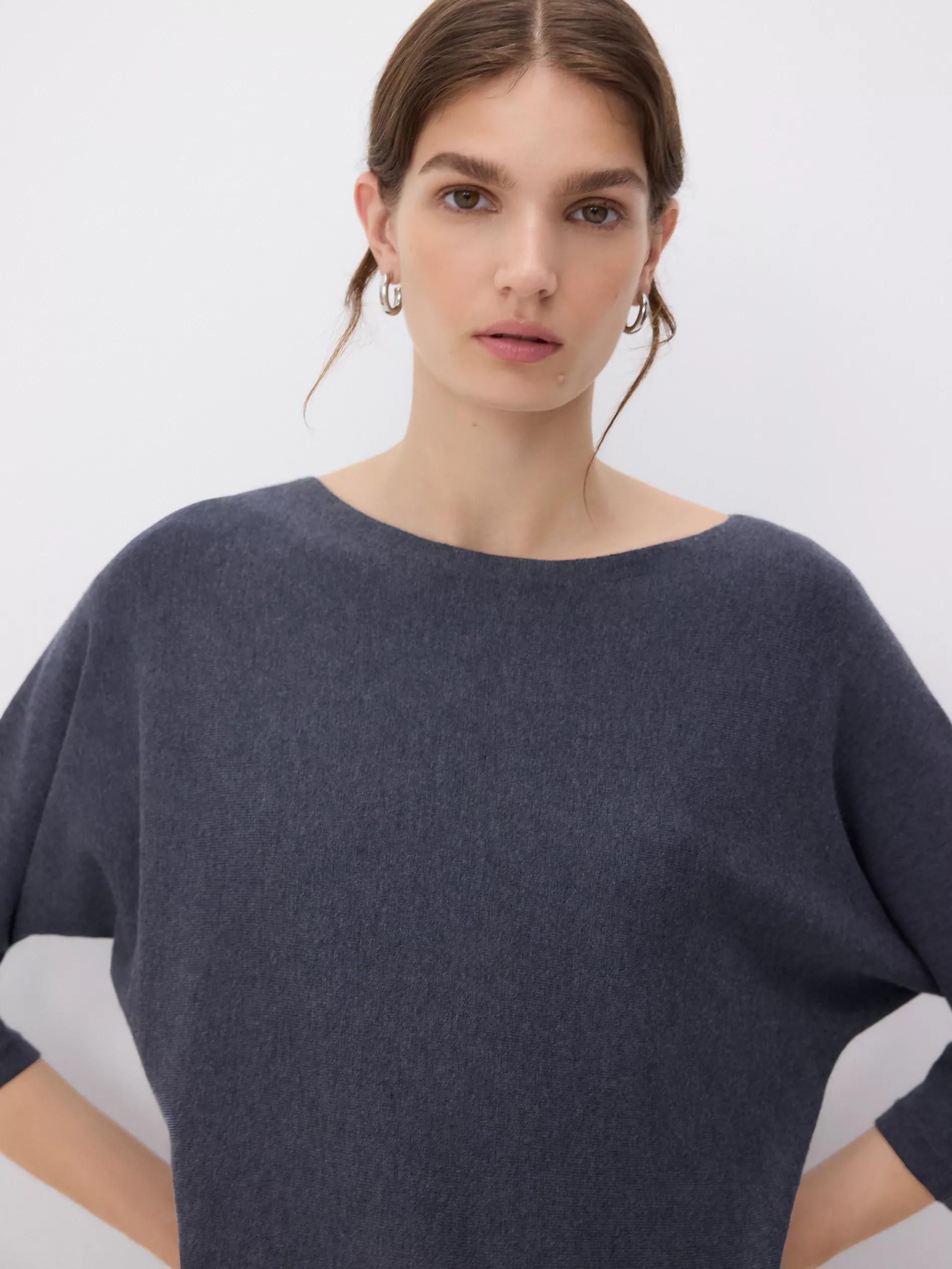Grey Sweater With Viscose Blend, , large image number 0