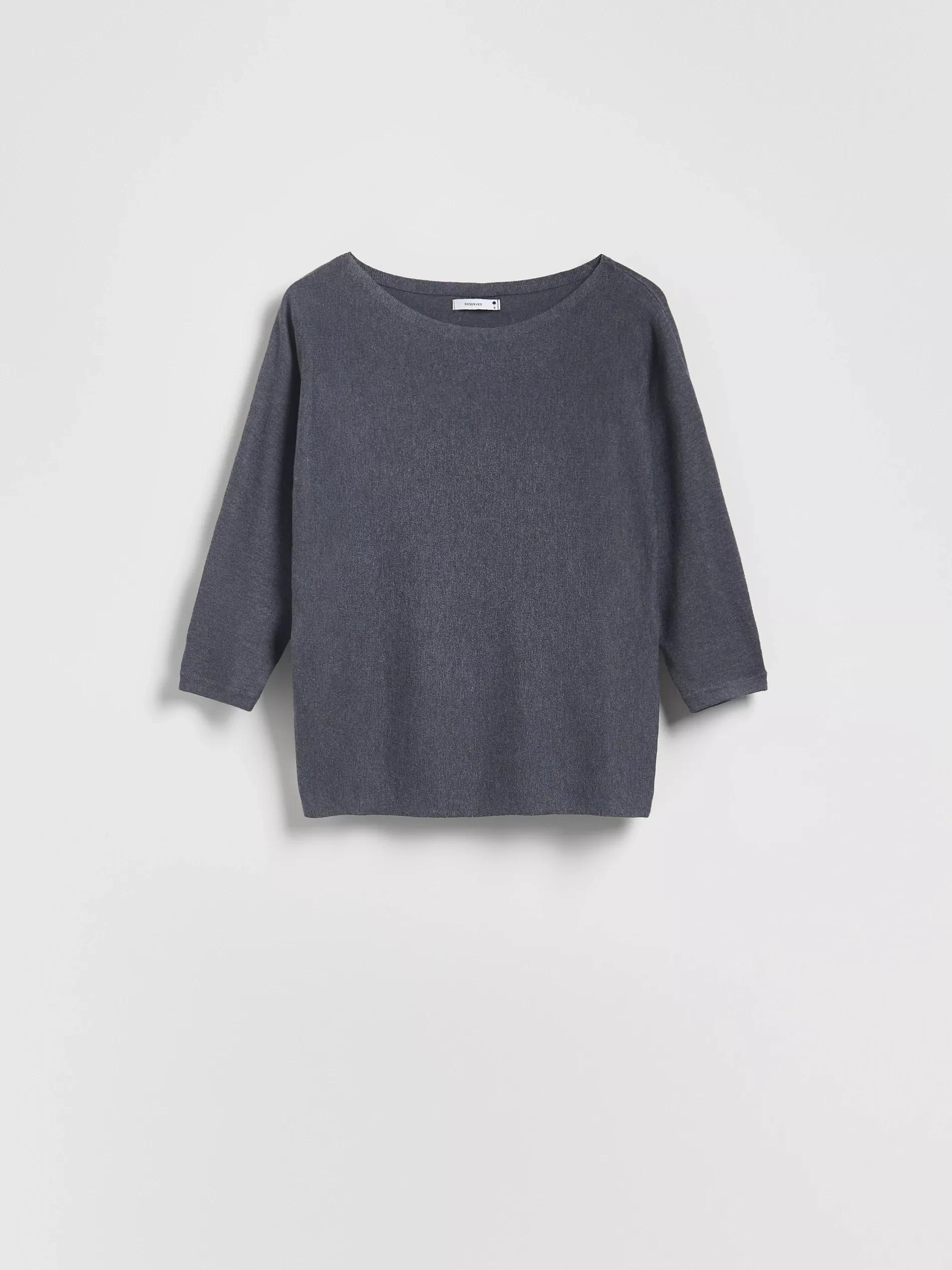 Grey Sweater With Viscose Blend, , large image number 4