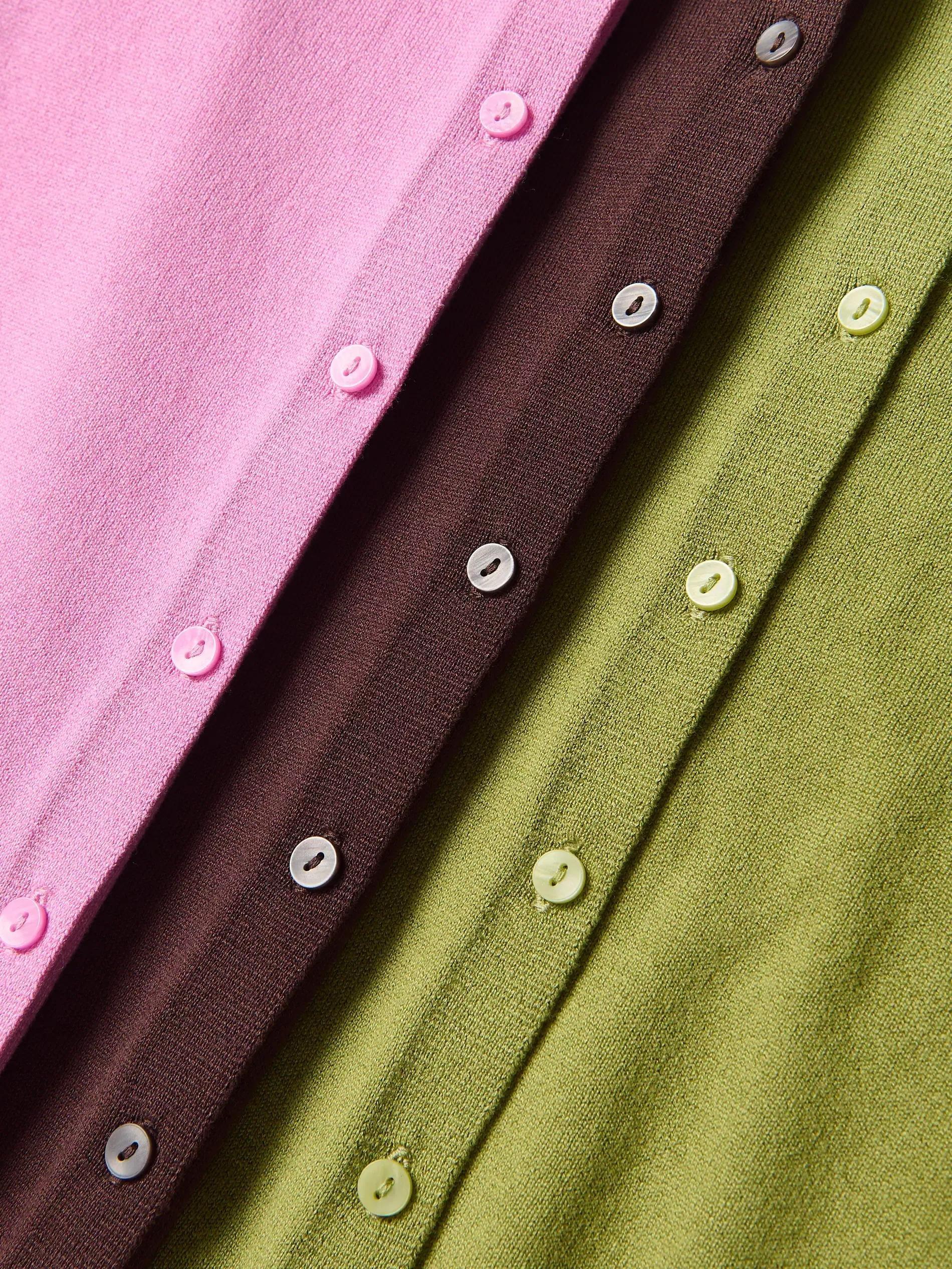 Brown Viscose Blend Cardigan, Brown, large image number 5