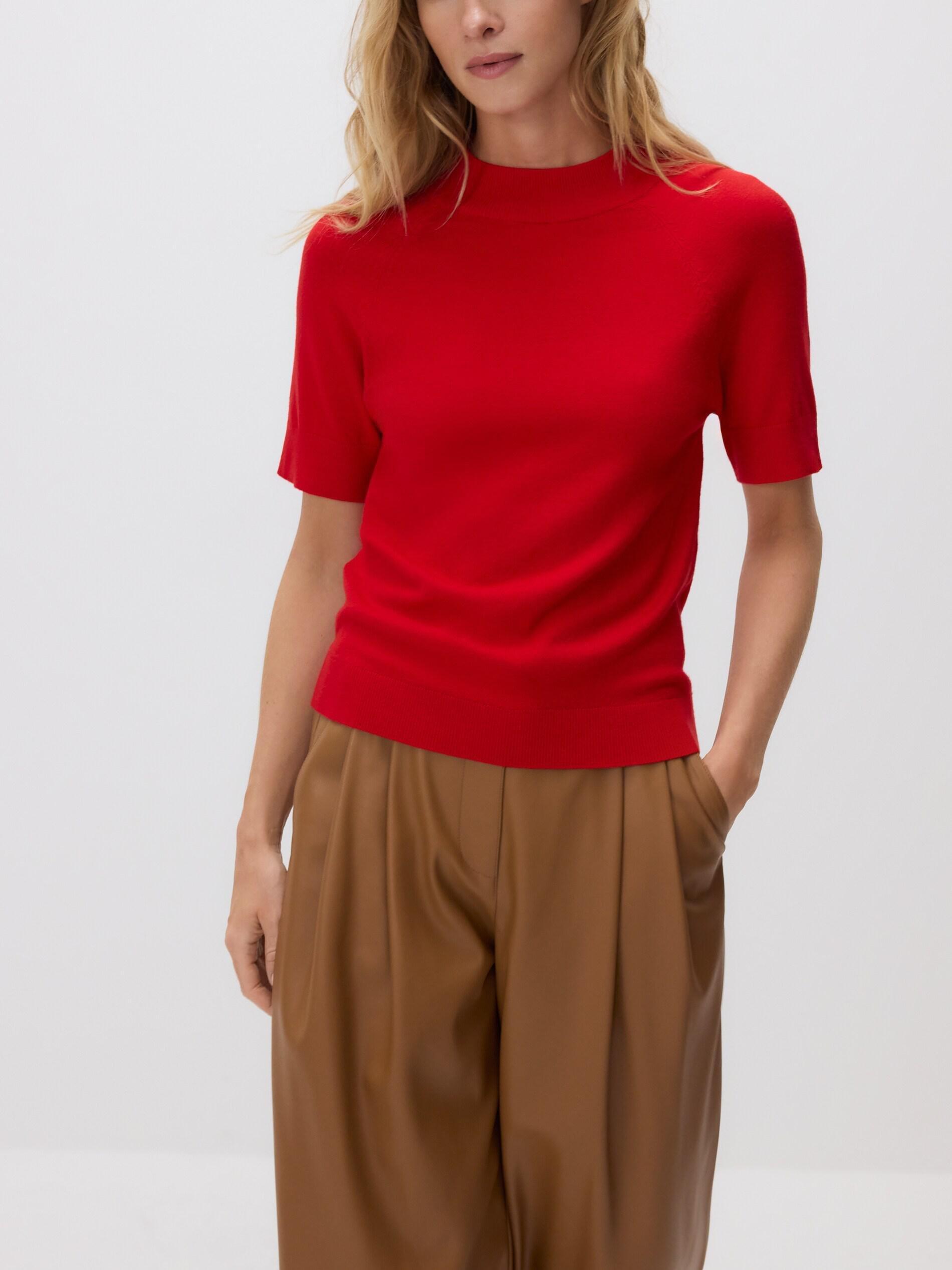 Red Plain Jumper, Red, large image number 0