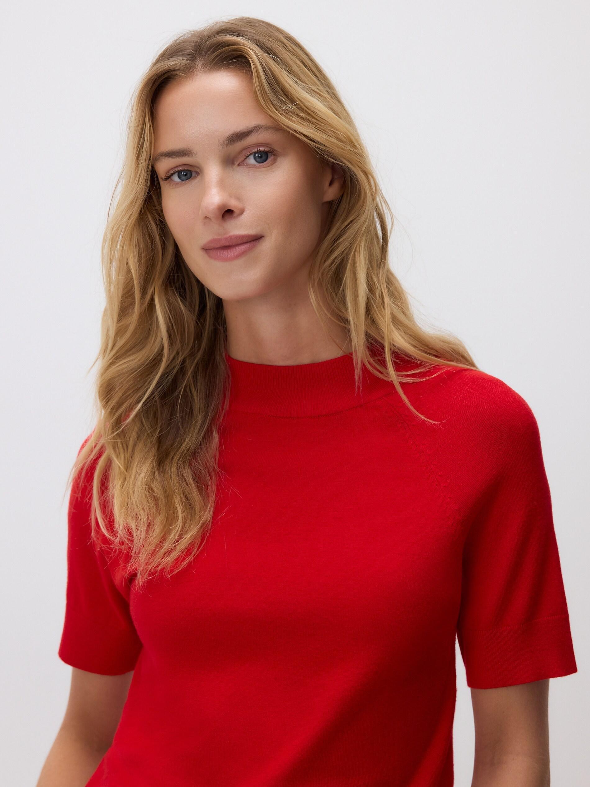 Red Plain Jumper, Red, large image number 1