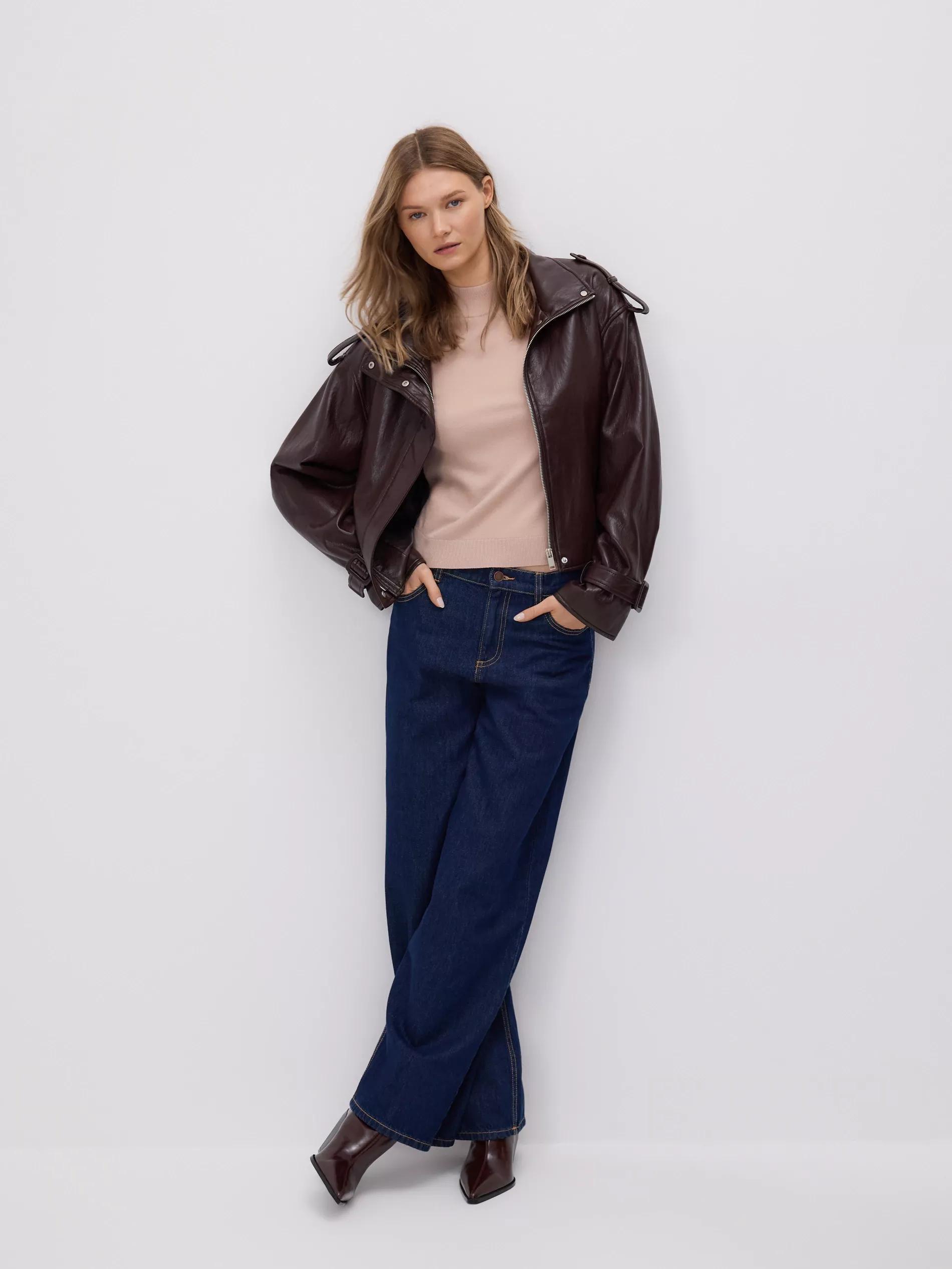 Beige Plain Jumper, Beige, large image number 3