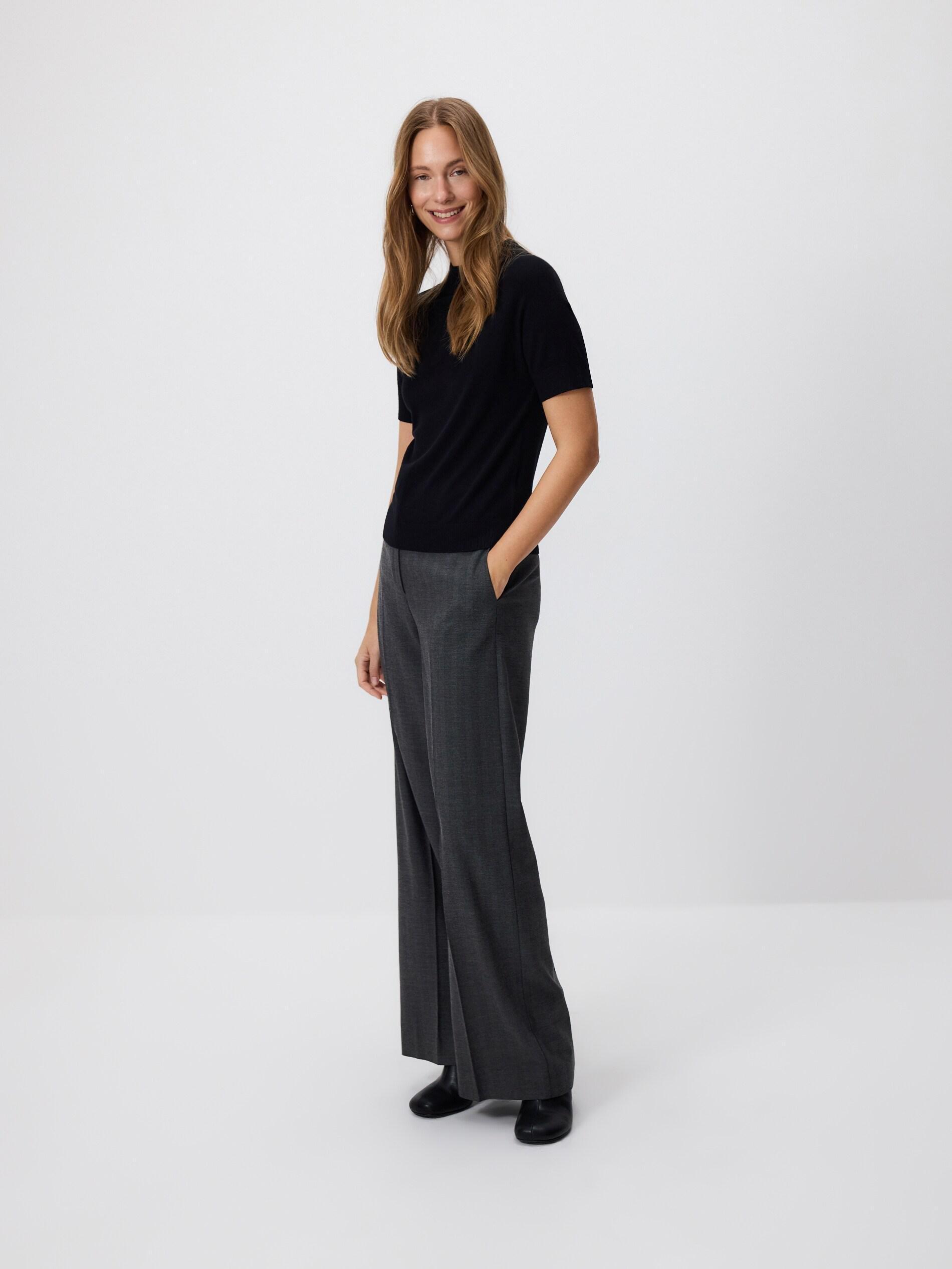 Black Plain Jumper, Black, large image number 0