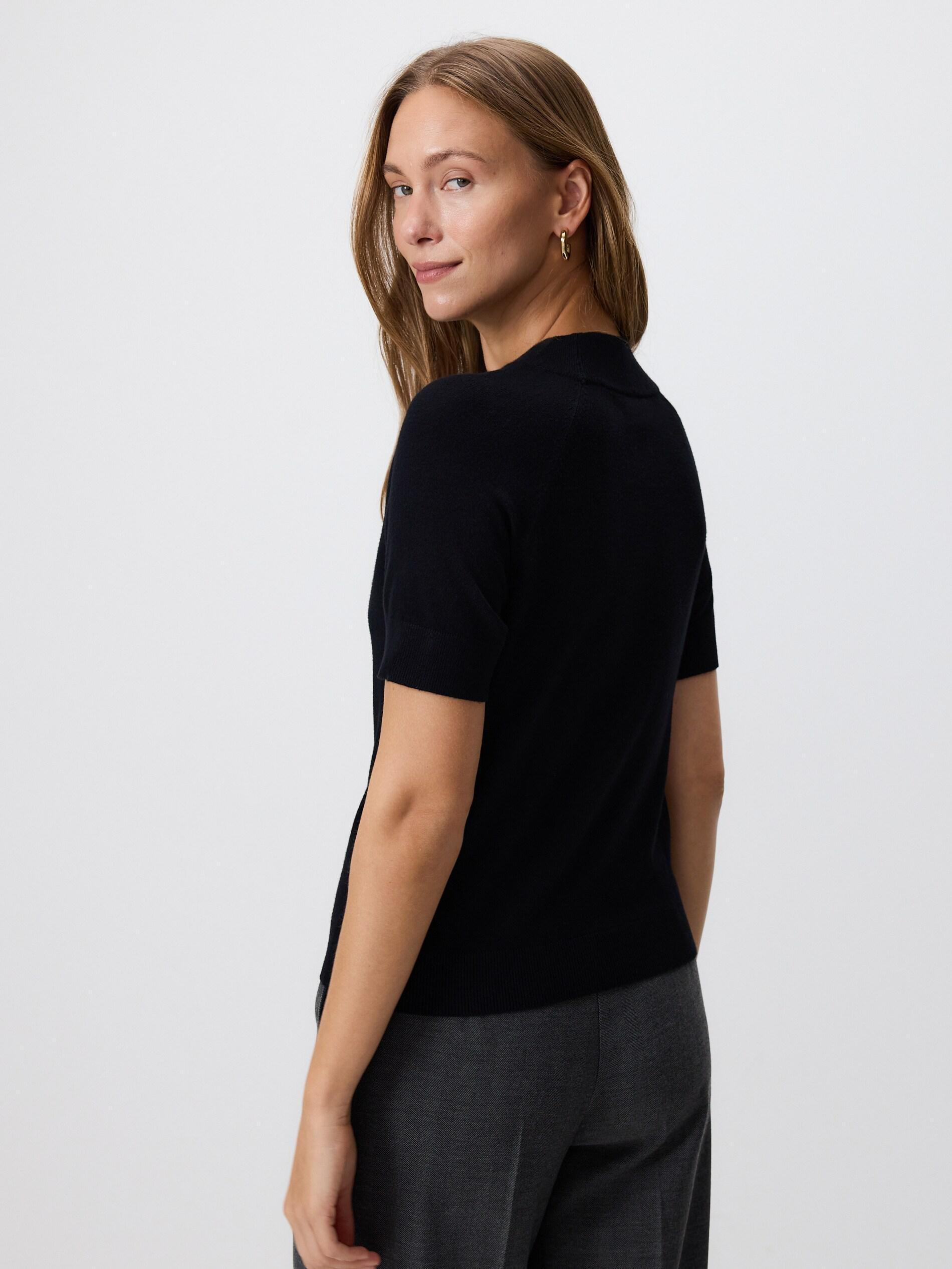 Black Plain Jumper, Black, large image number 3