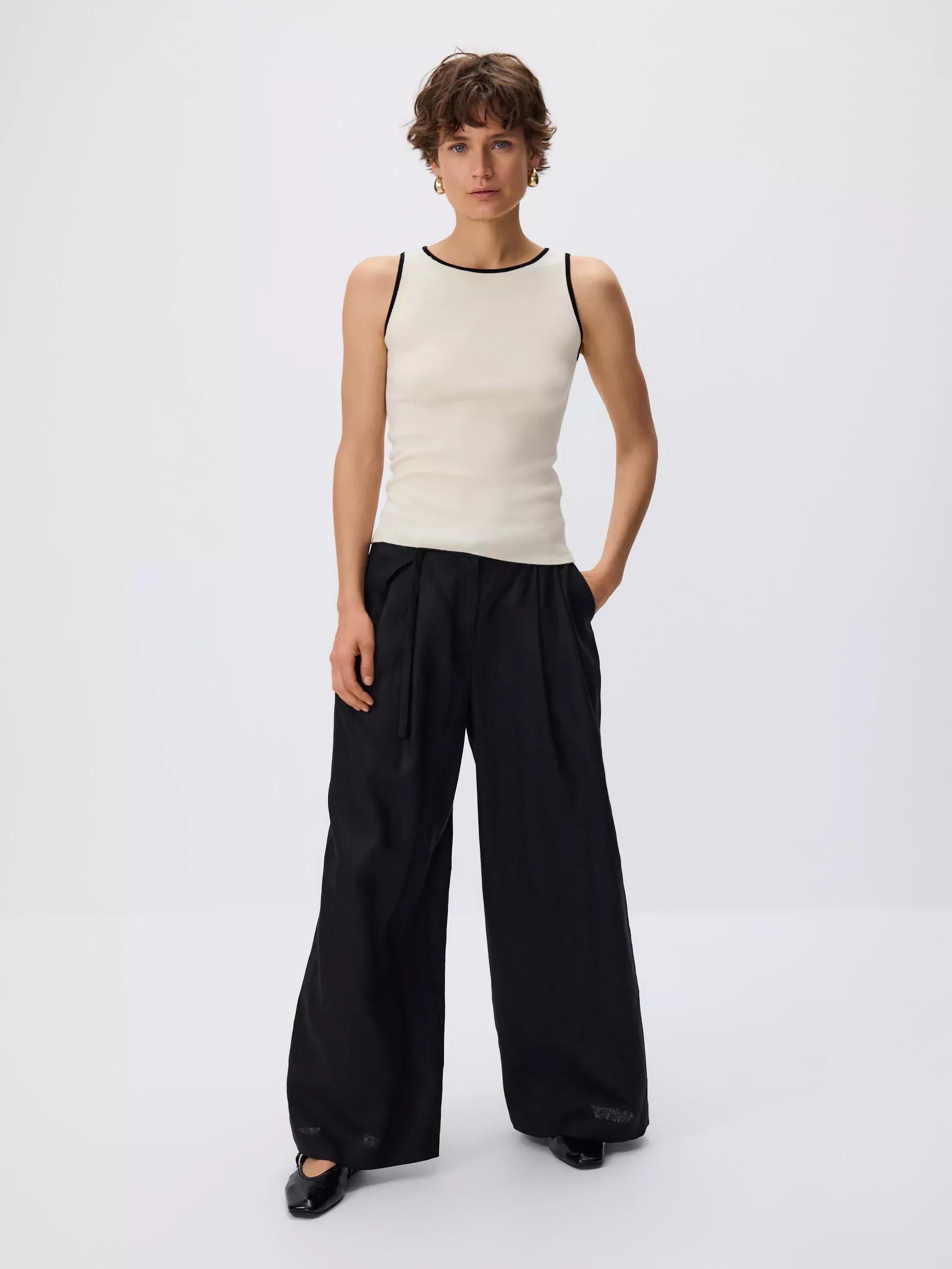 Viscose rich top, Ivory, medium