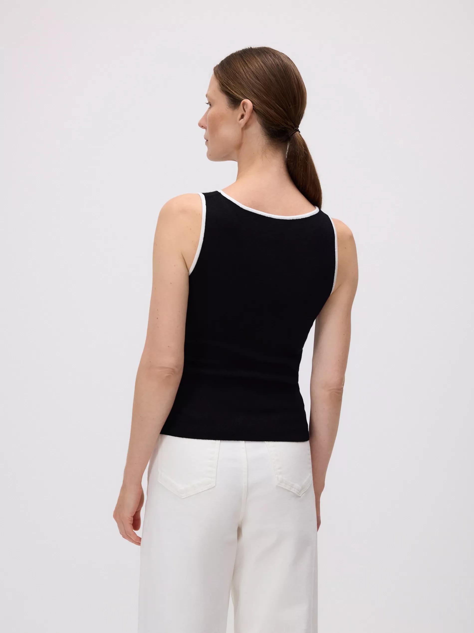 Black Viscose Rich Top, , large image number 3