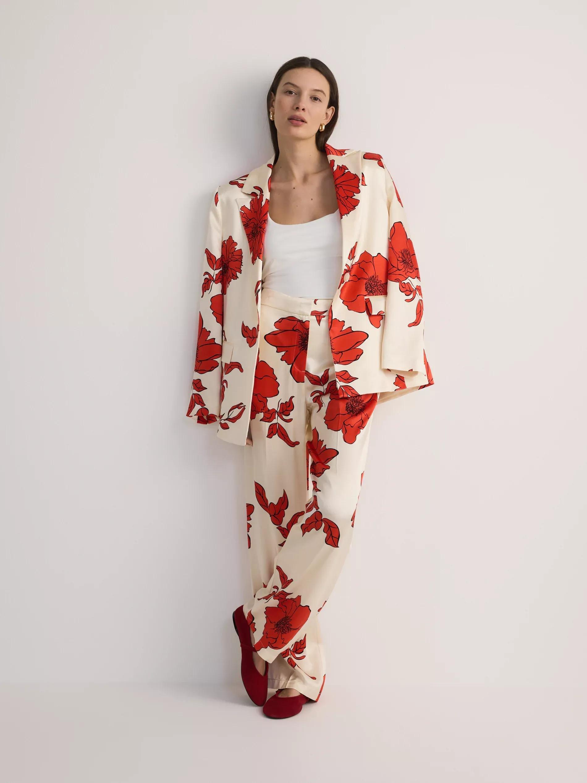 Multicolour Patterned Trousers, Multicolor, large image number 1