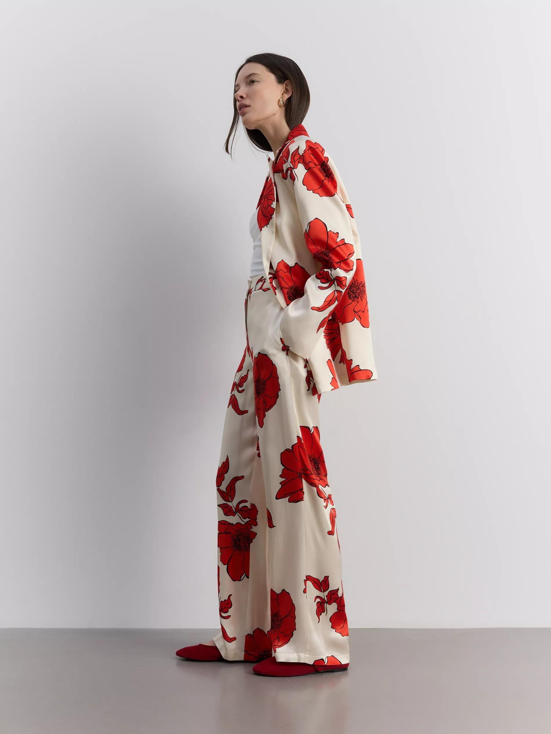 Multicolour Patterned Trousers, Multicolor, large image number 4