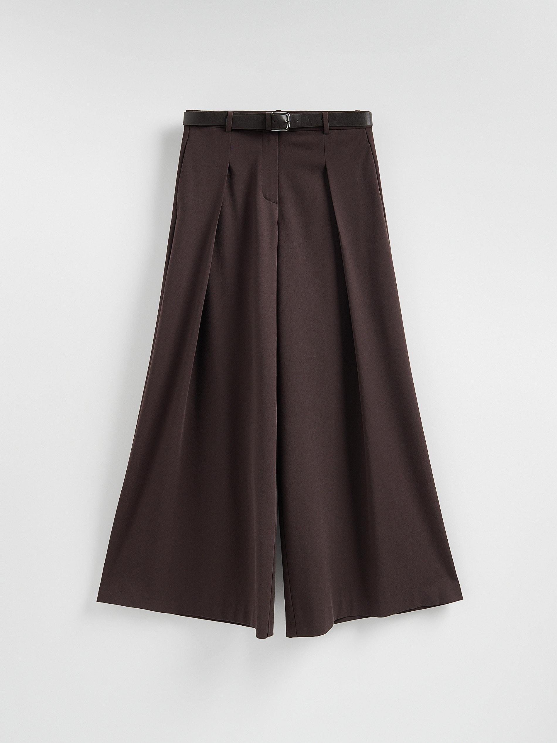 Brown Trousers With Belt, Brown, large image number 3