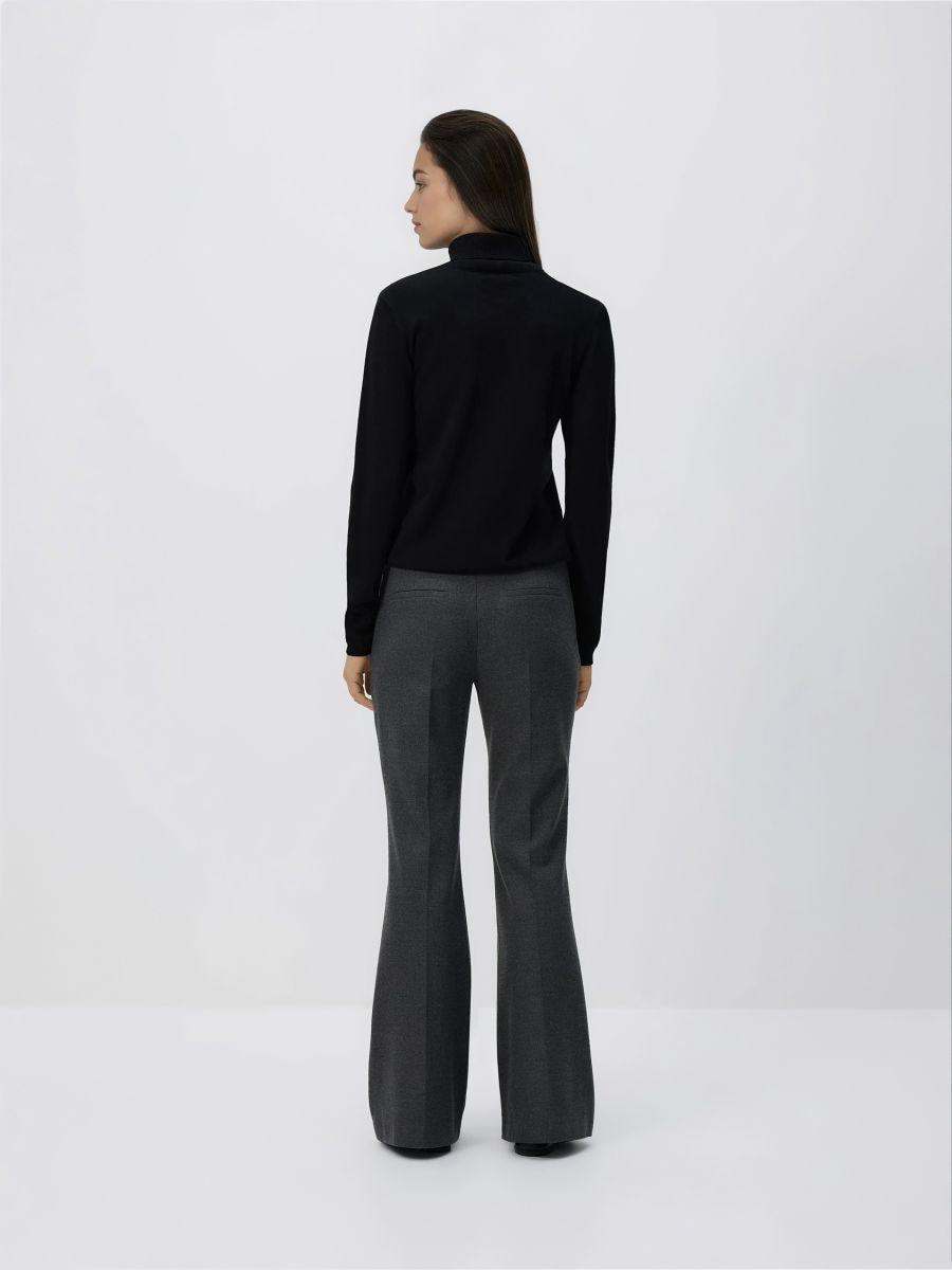 Grey Trousers With Belt, Grey, large image number 1