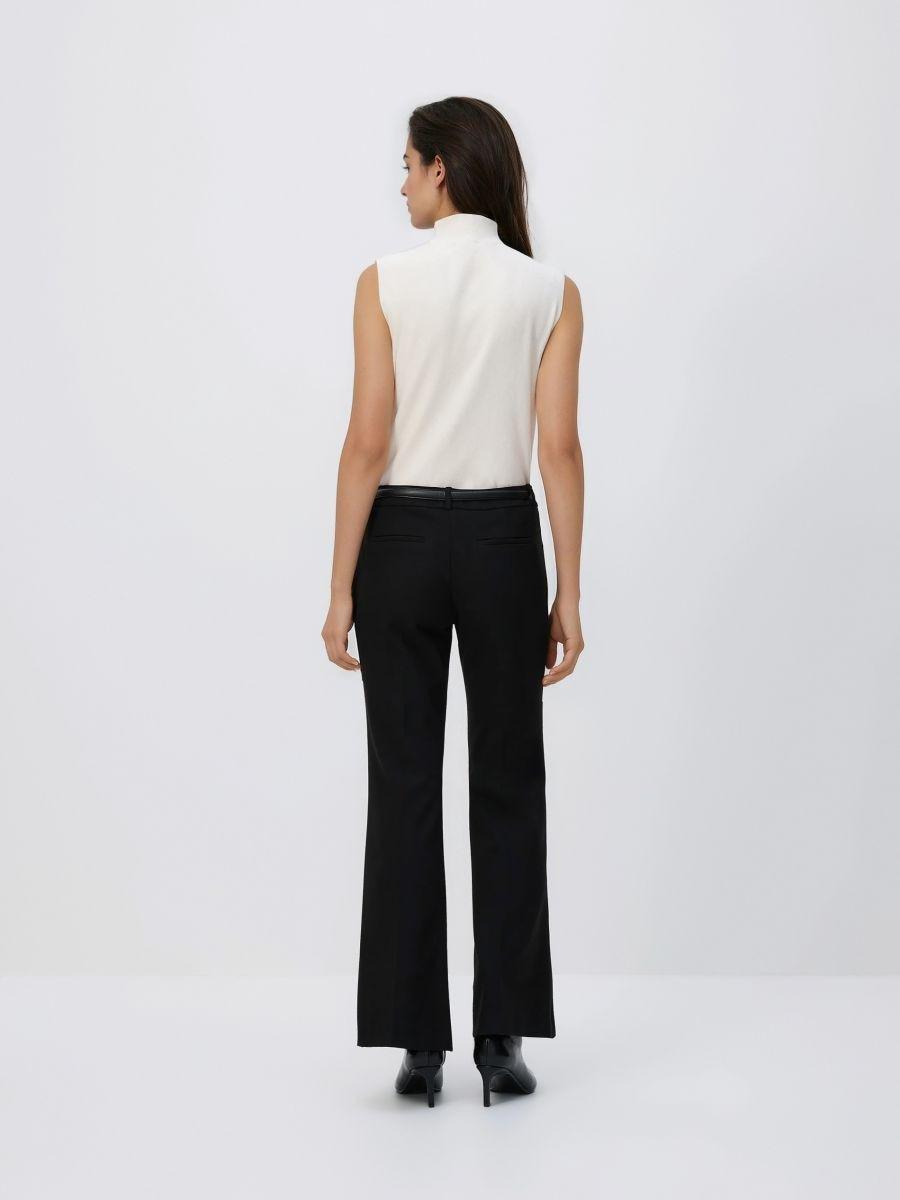 بنطال مع حزام أسود, Black, medium