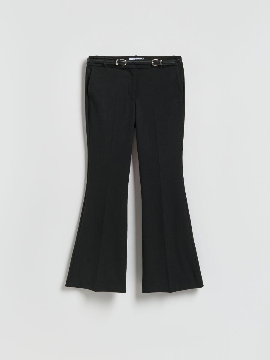 بنطال مع حزام أسود, Black, medium