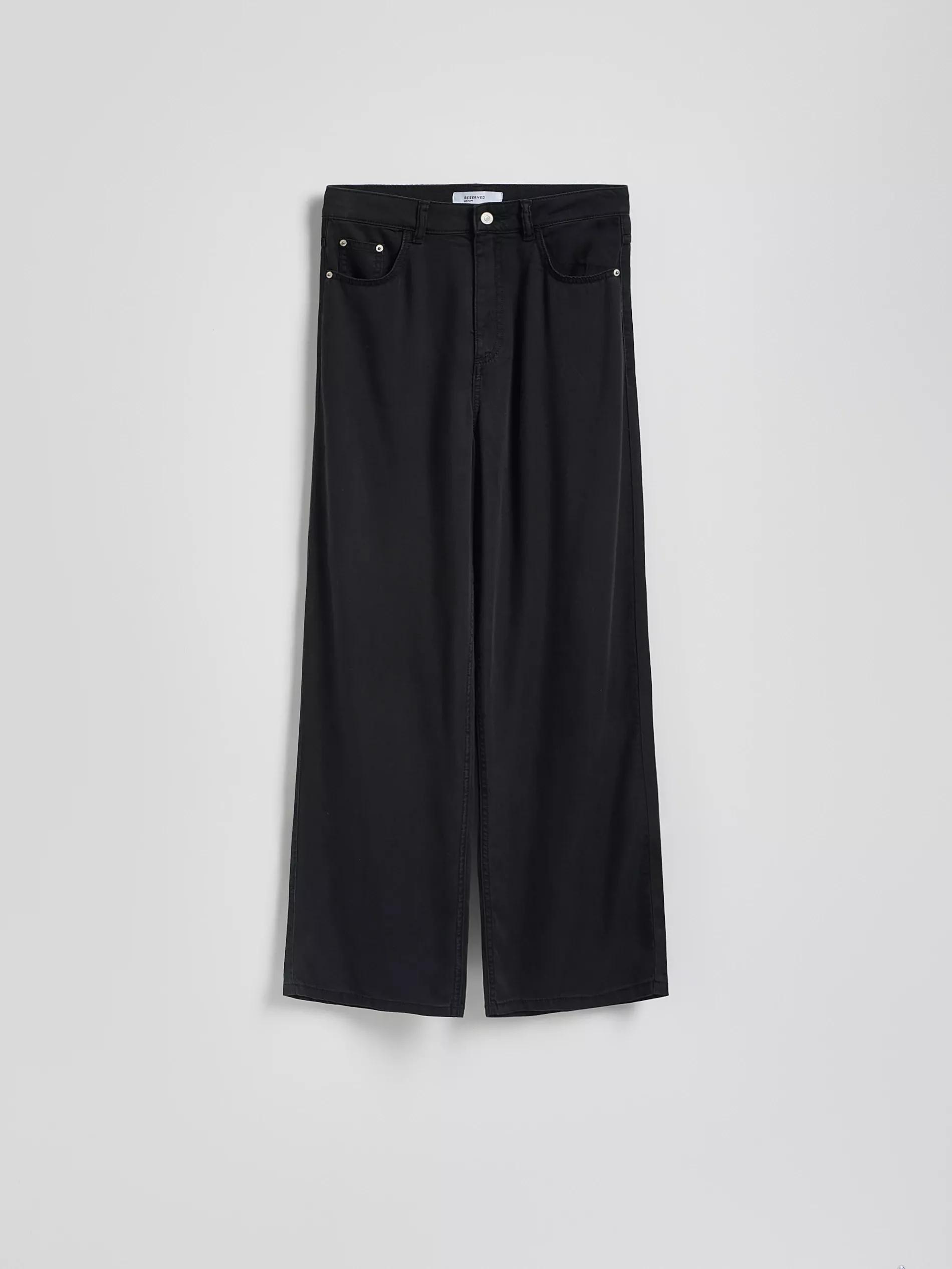 Grey Straight Lyocell Jeans, Grey, large image number 5