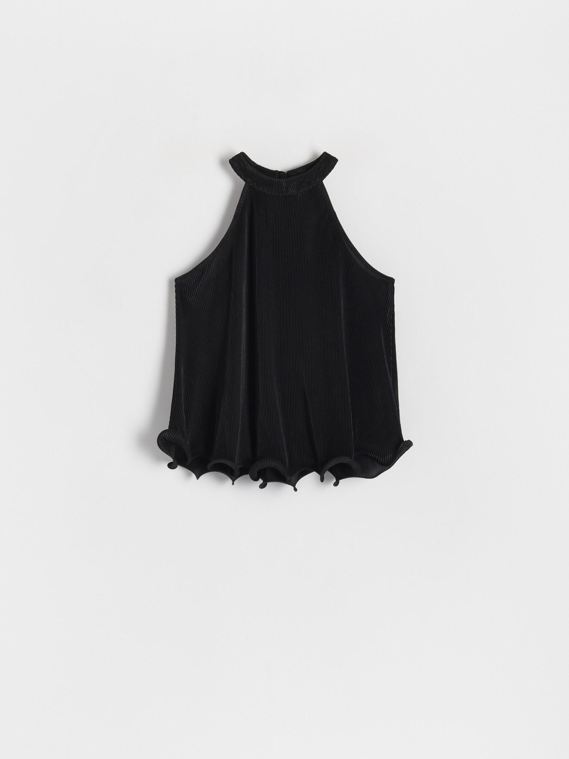 Black Pleated Blouse, , large image number 3