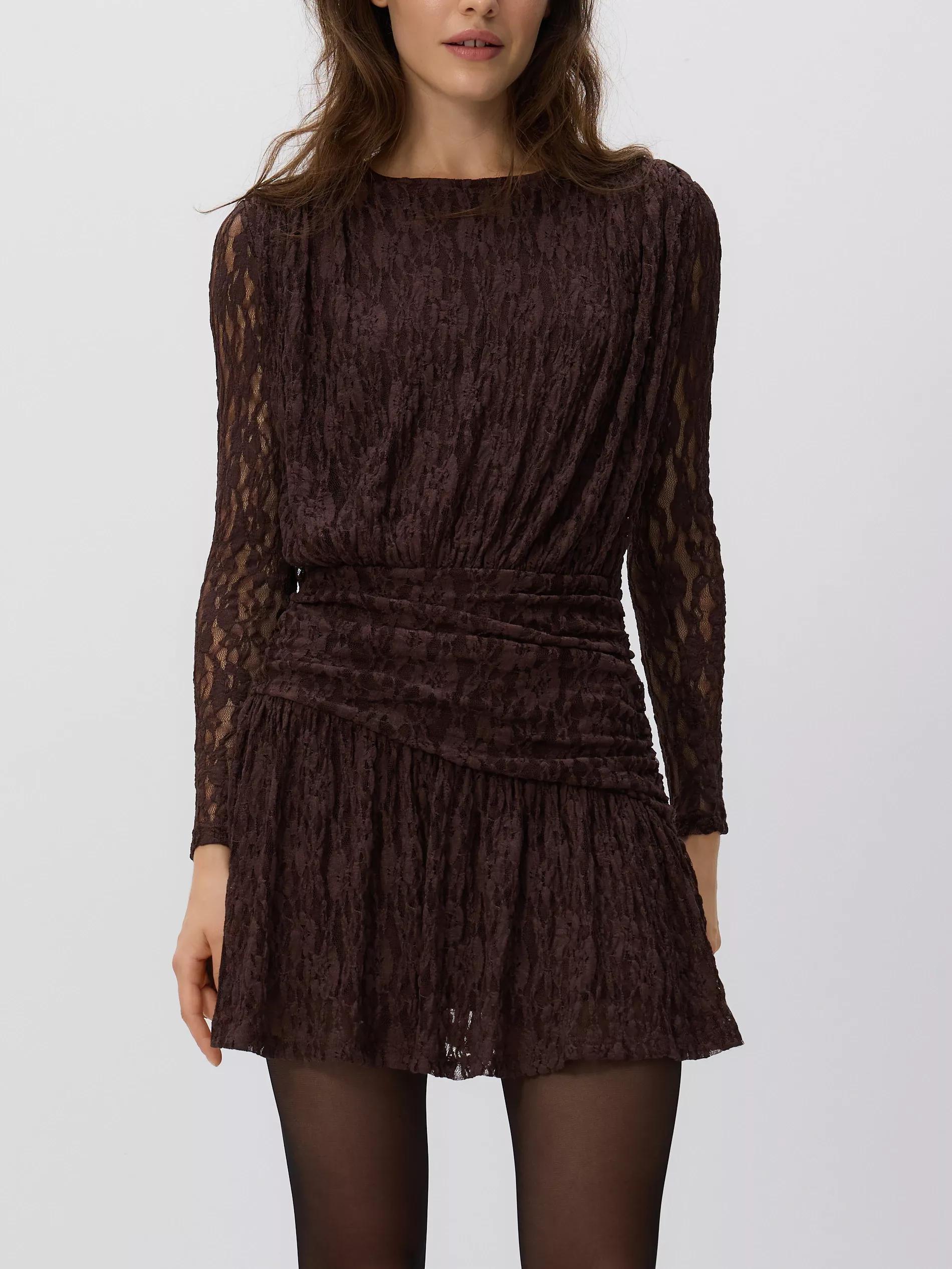 Brown Lace Dress, Brown, large image number 0