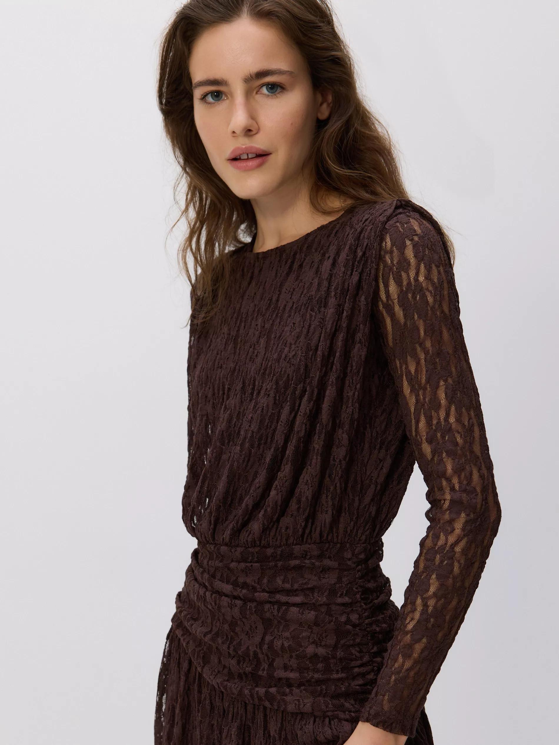 Brown Lace Dress, Brown, large image number 2